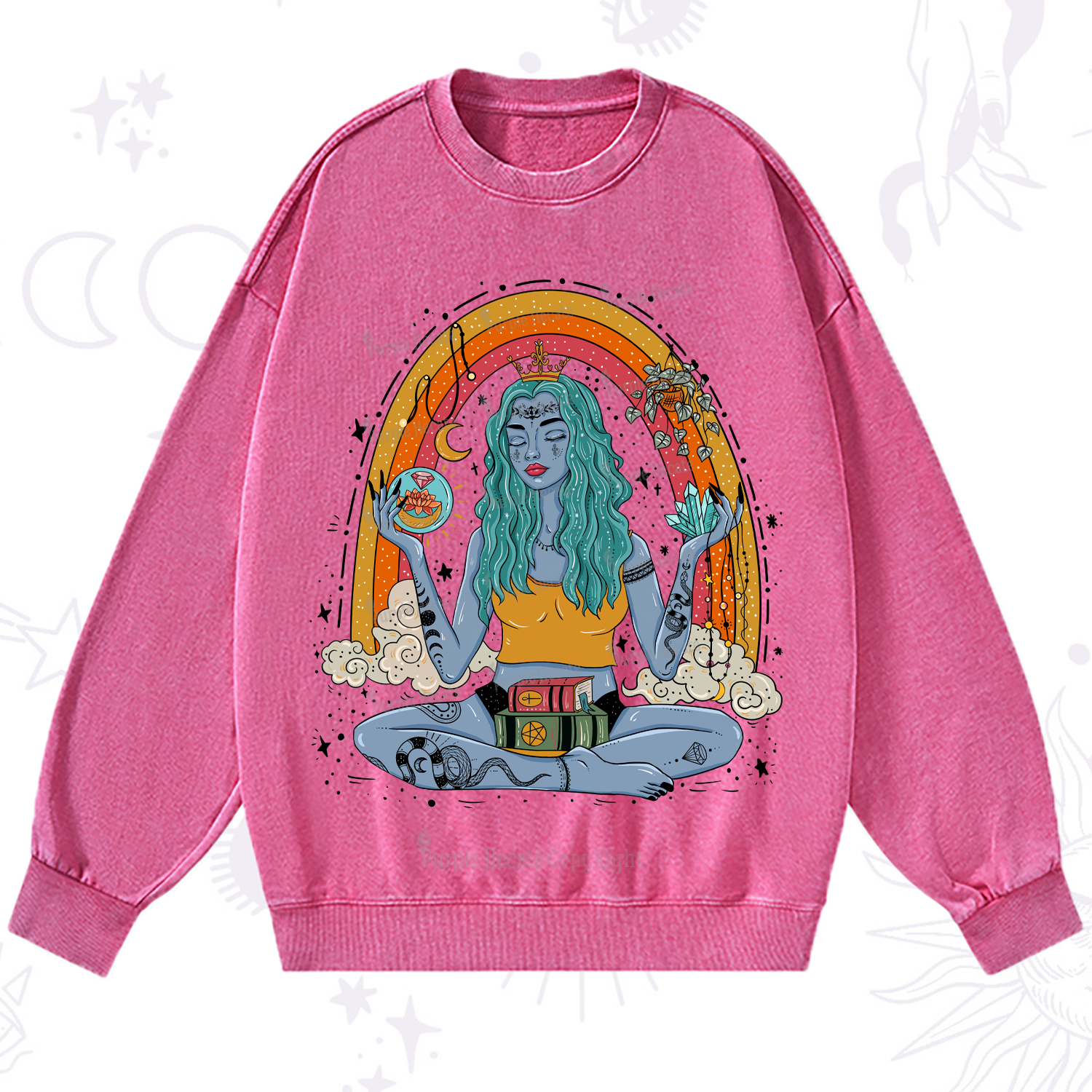 Purplehecate I'm The Queen Of All My Dreams Washed Sweatshirt