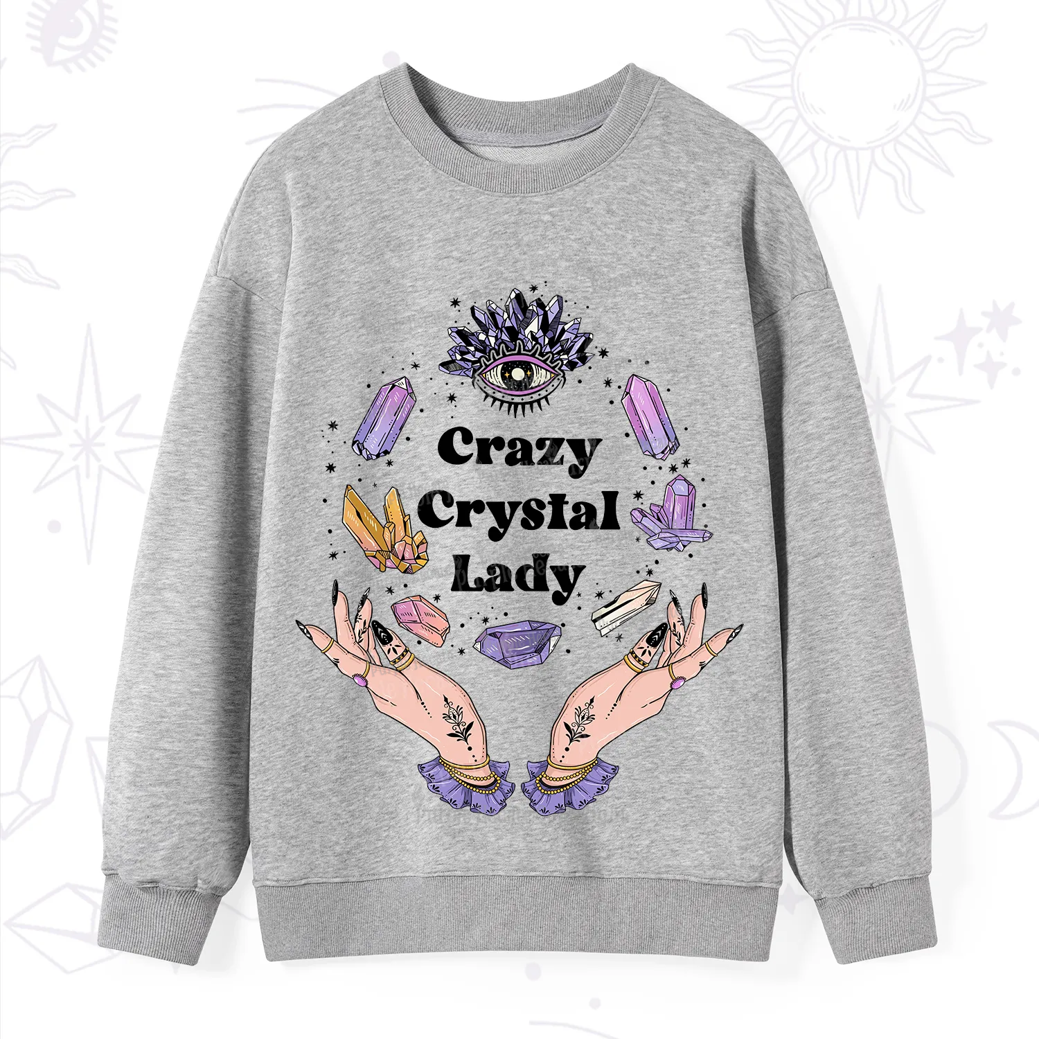 Purplehecate Crazy Crystal Lady Sweatshirt