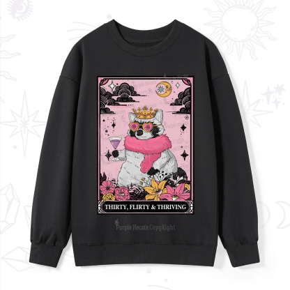 Purplehecate The Thirty Flirty Thriving Oracle Card Sweatshirt