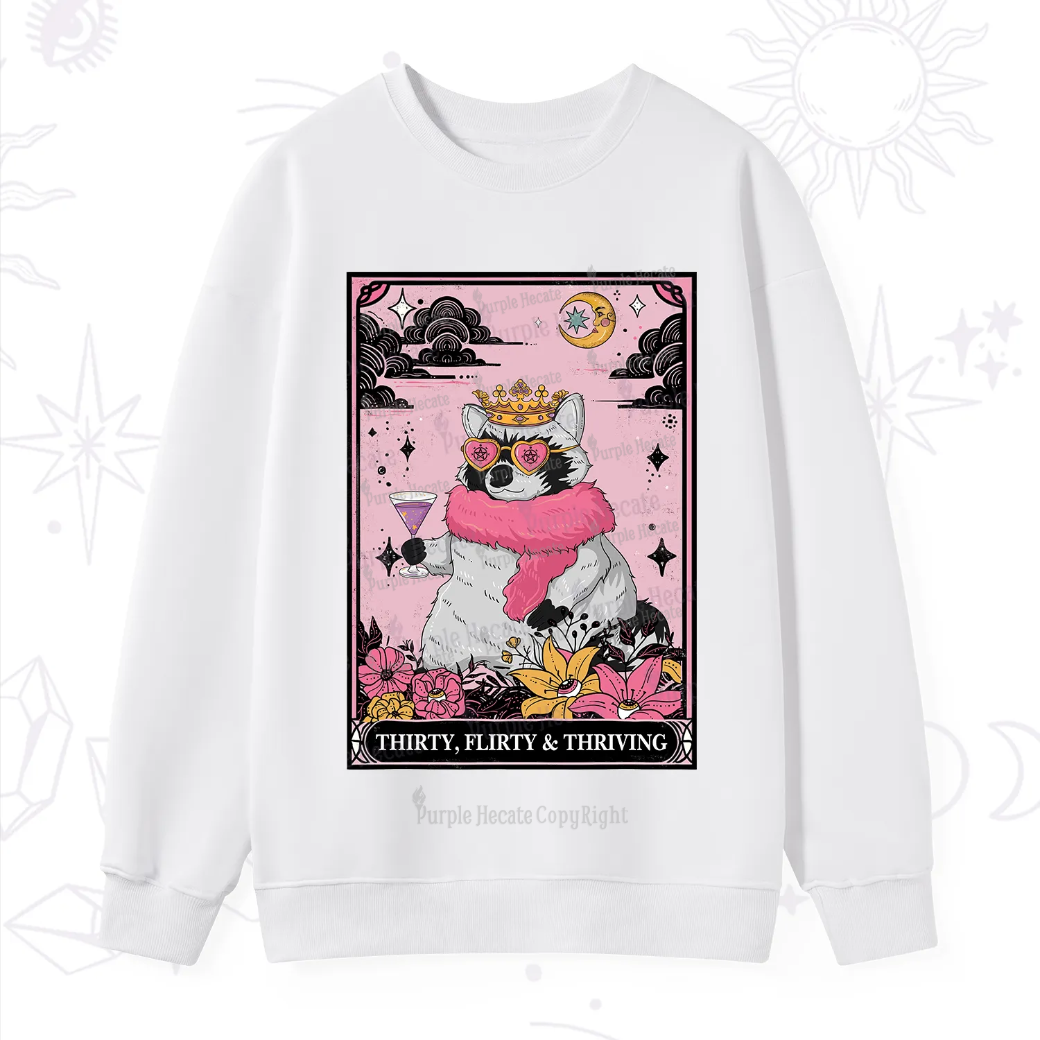Purplehecate The Thirty Flirty Thriving Oracle Card Sweatshirt