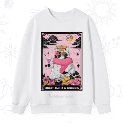 Purplehecate The Thirty Flirty Thriving Oracle Card Sweatshirt