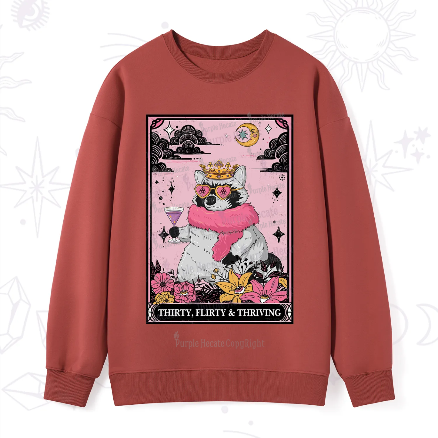 Purplehecate The Thirty Flirty Thriving Oracle Card Sweatshirt