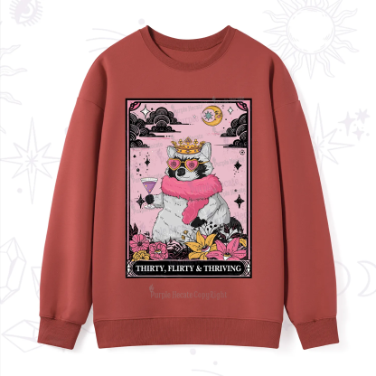 Purplehecate The Thirty Flirty Thriving Oracle Card Sweatshirt