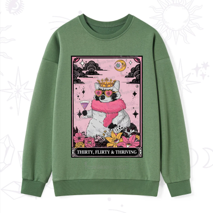 Purplehecate The Thirty Flirty Thriving Oracle Card Sweatshirt