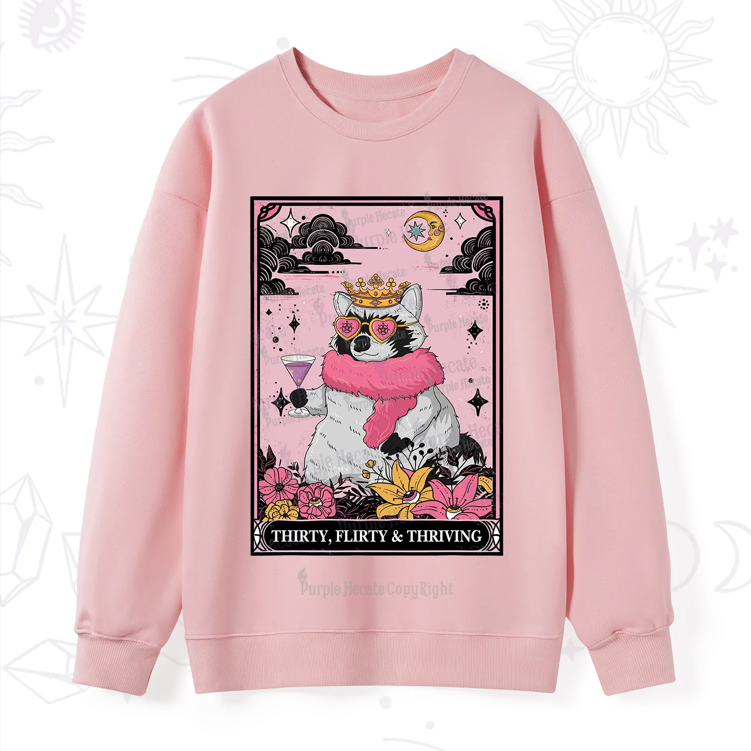 Purplehecate The Thirty Flirty Thriving Oracle Card Sweatshirt