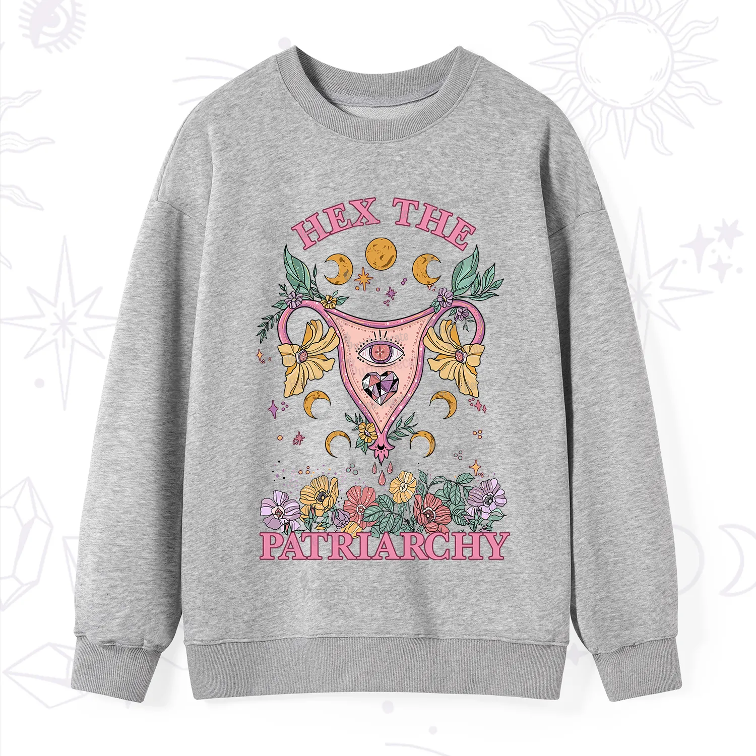 Purplehecate Hex the Patriarchy Feminist Power Sweatshirt
