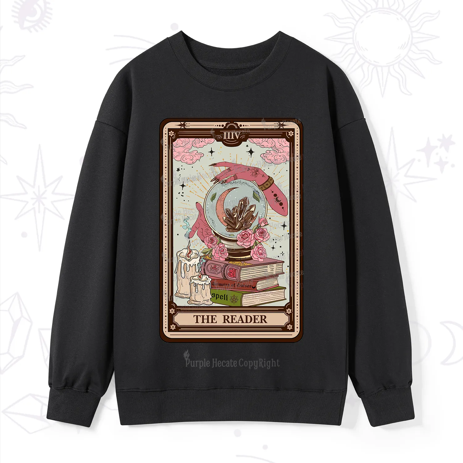 Purplehecate The Reader Tarot Witch Vibes Sweatshirt