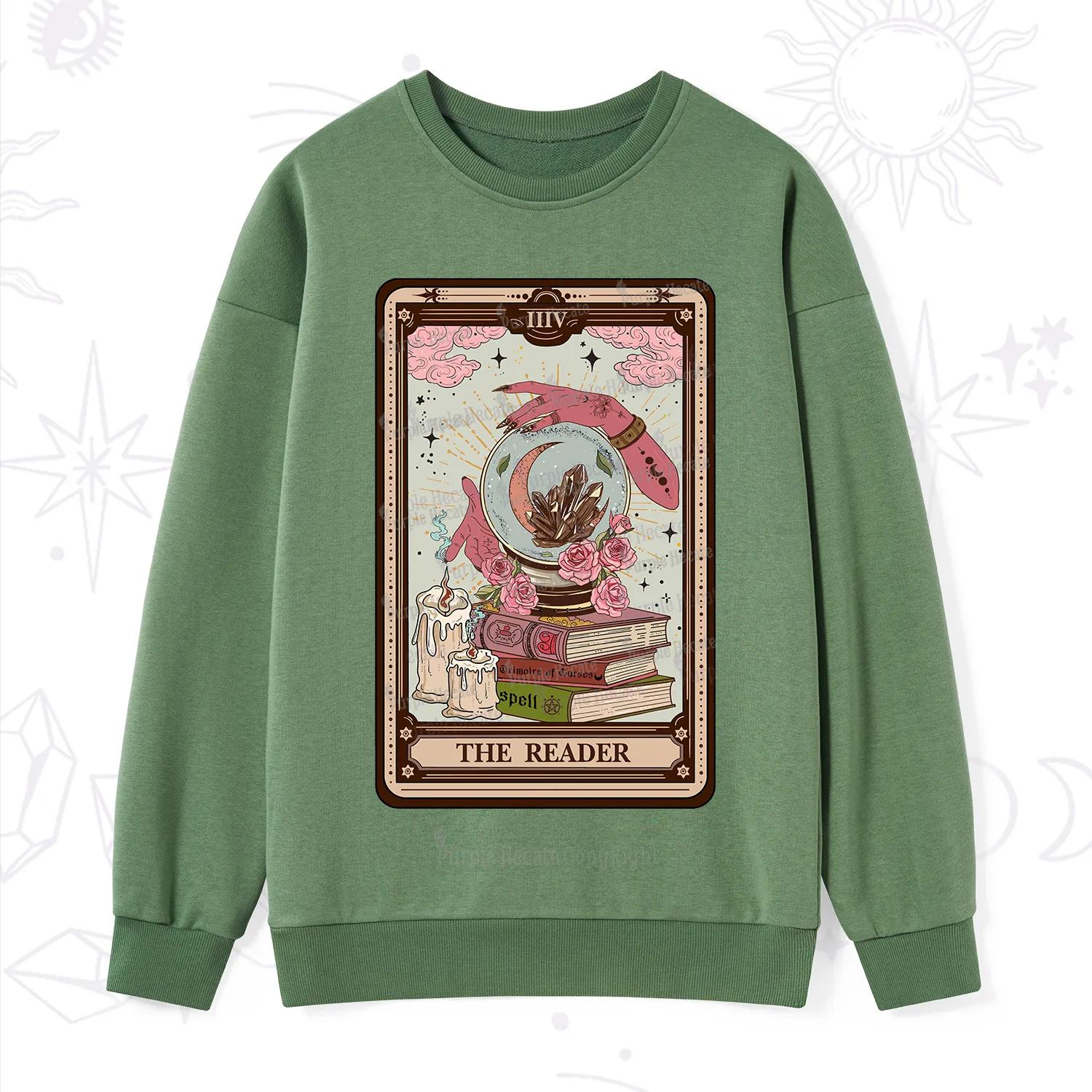 Purplehecate The Reader Tarot Witch Vibes Sweatshirt