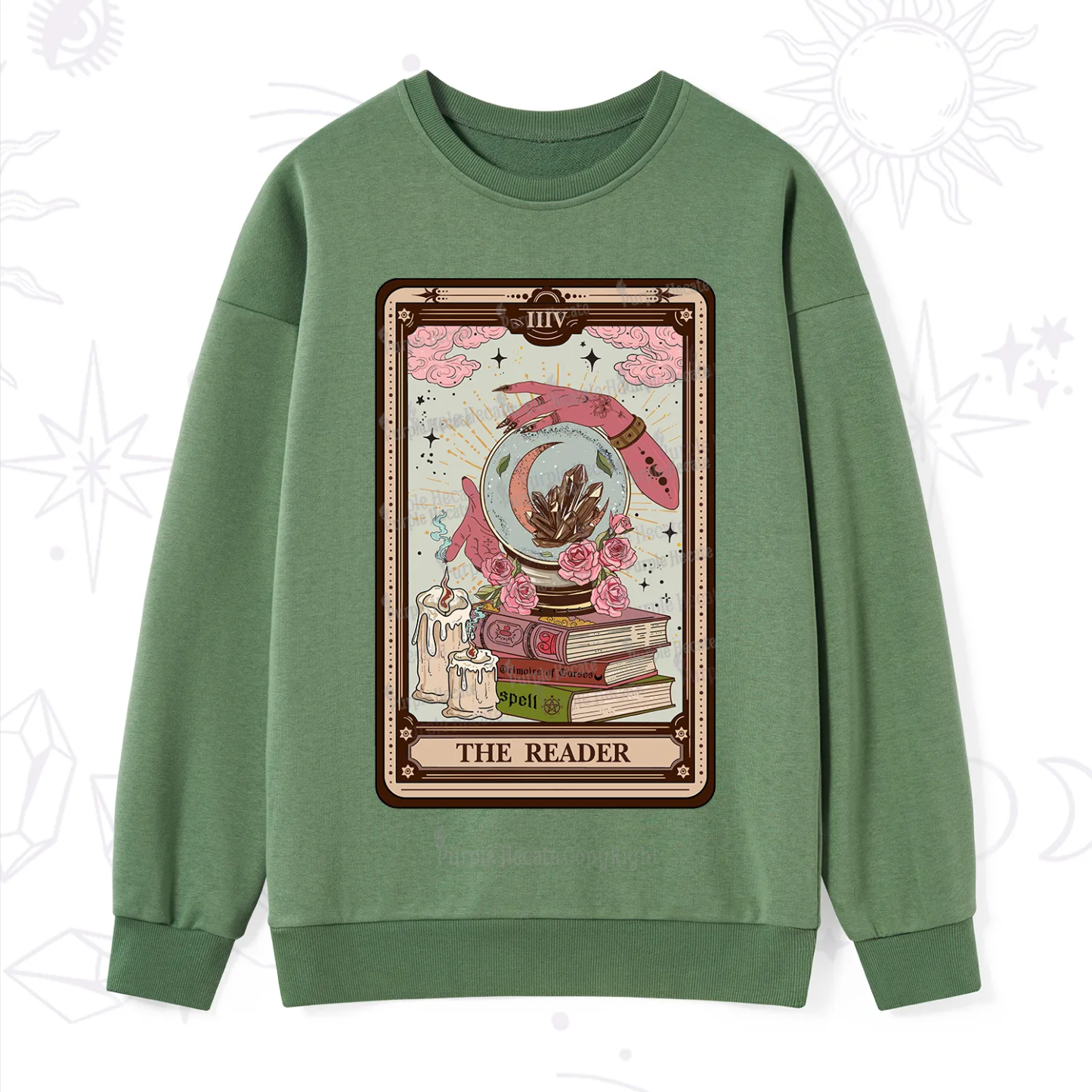 Purplehecate The Reader Tarot Witch Vibes Sweatshirt