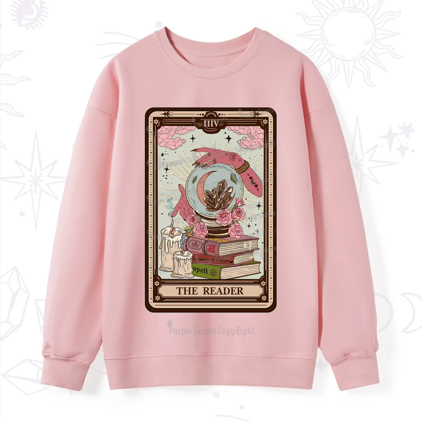 Purplehecate The Reader Tarot Witch Vibes Sweatshirt