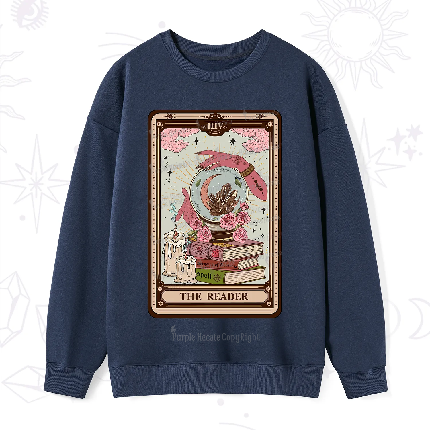 Purplehecate The Reader Tarot Witch Vibes Sweatshirt