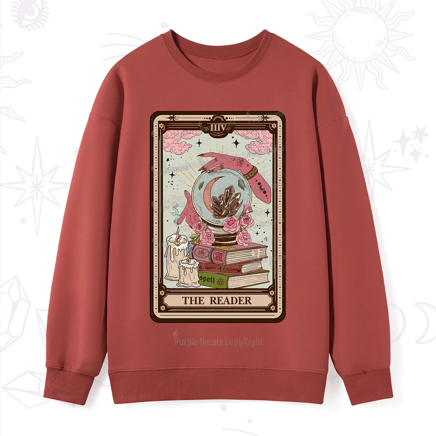 Purplehecate The Reader Tarot Witch Vibes Sweatshirt