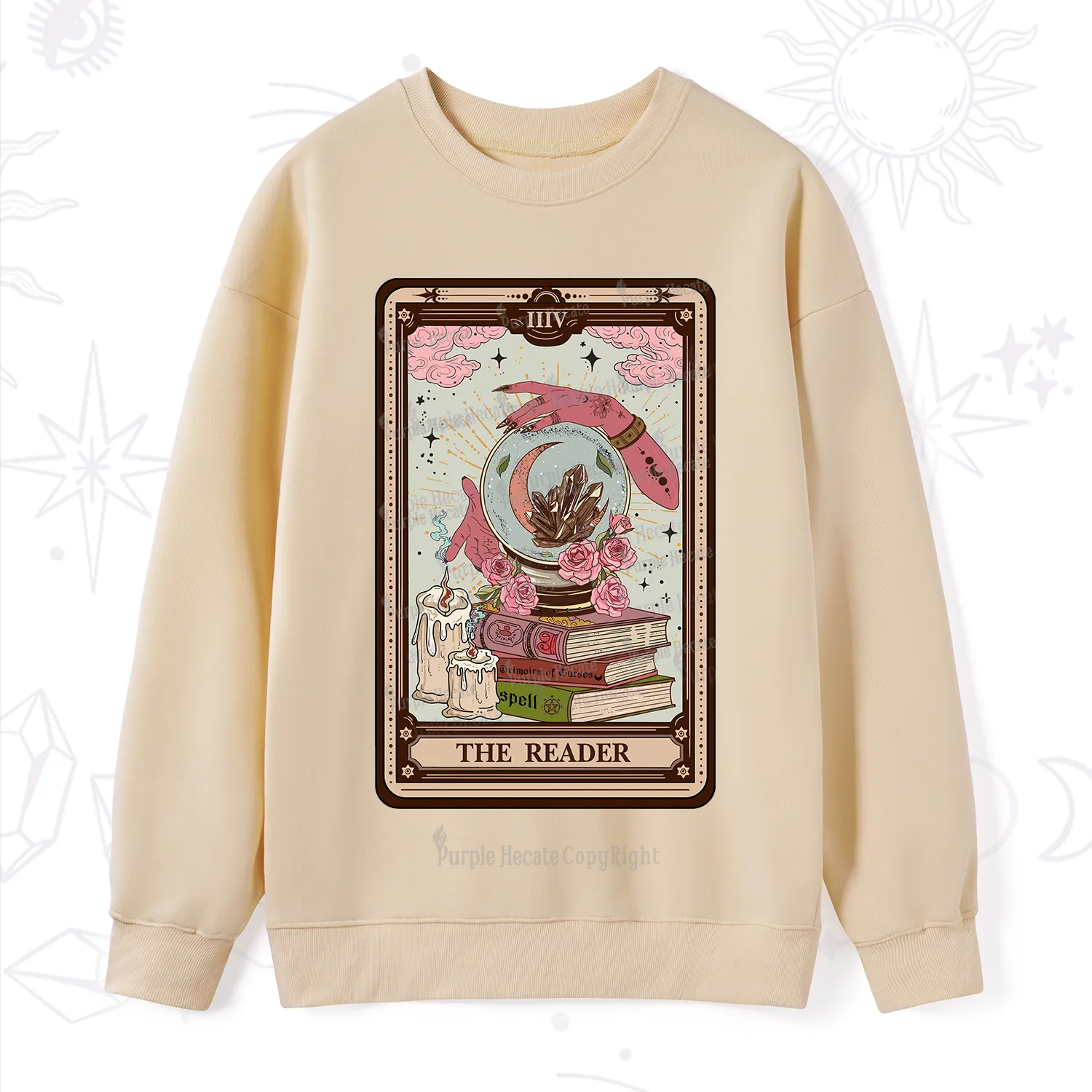 Purplehecate The Reader Tarot Witch Vibes Sweatshirt