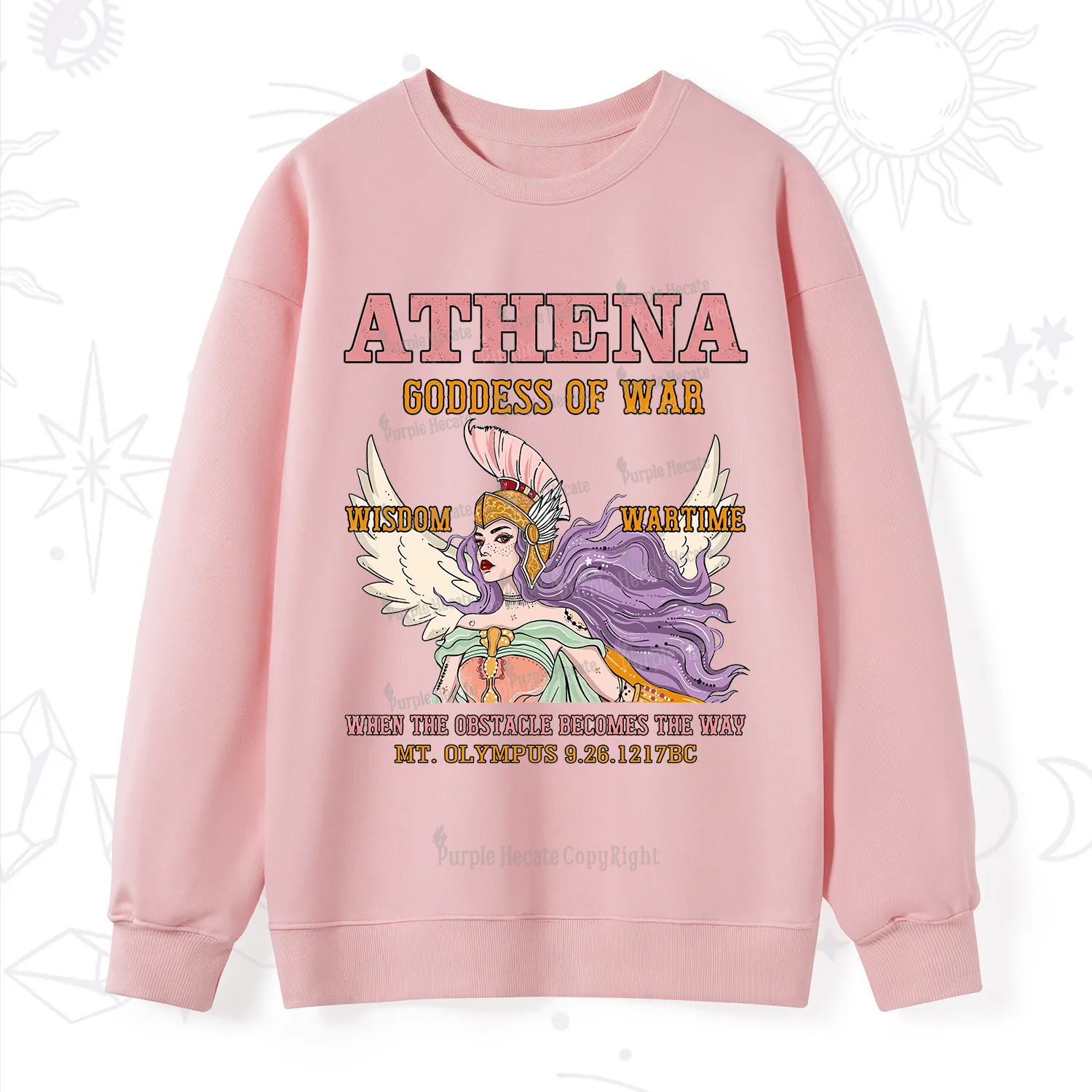 Purplehecate Wise War Goddess Athena Sweatshirt