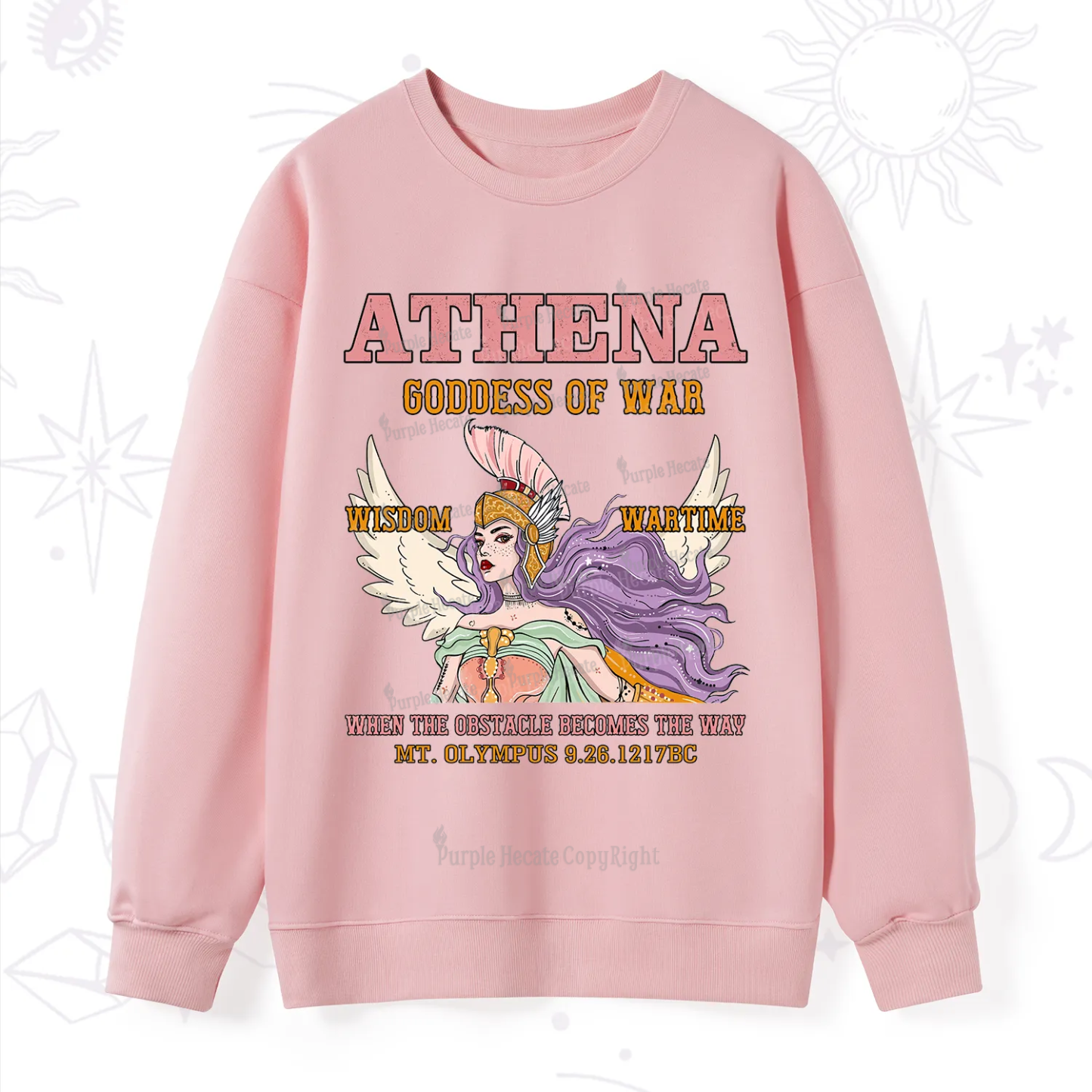 Purplehecate Wise War Goddess Athena Sweatshirt