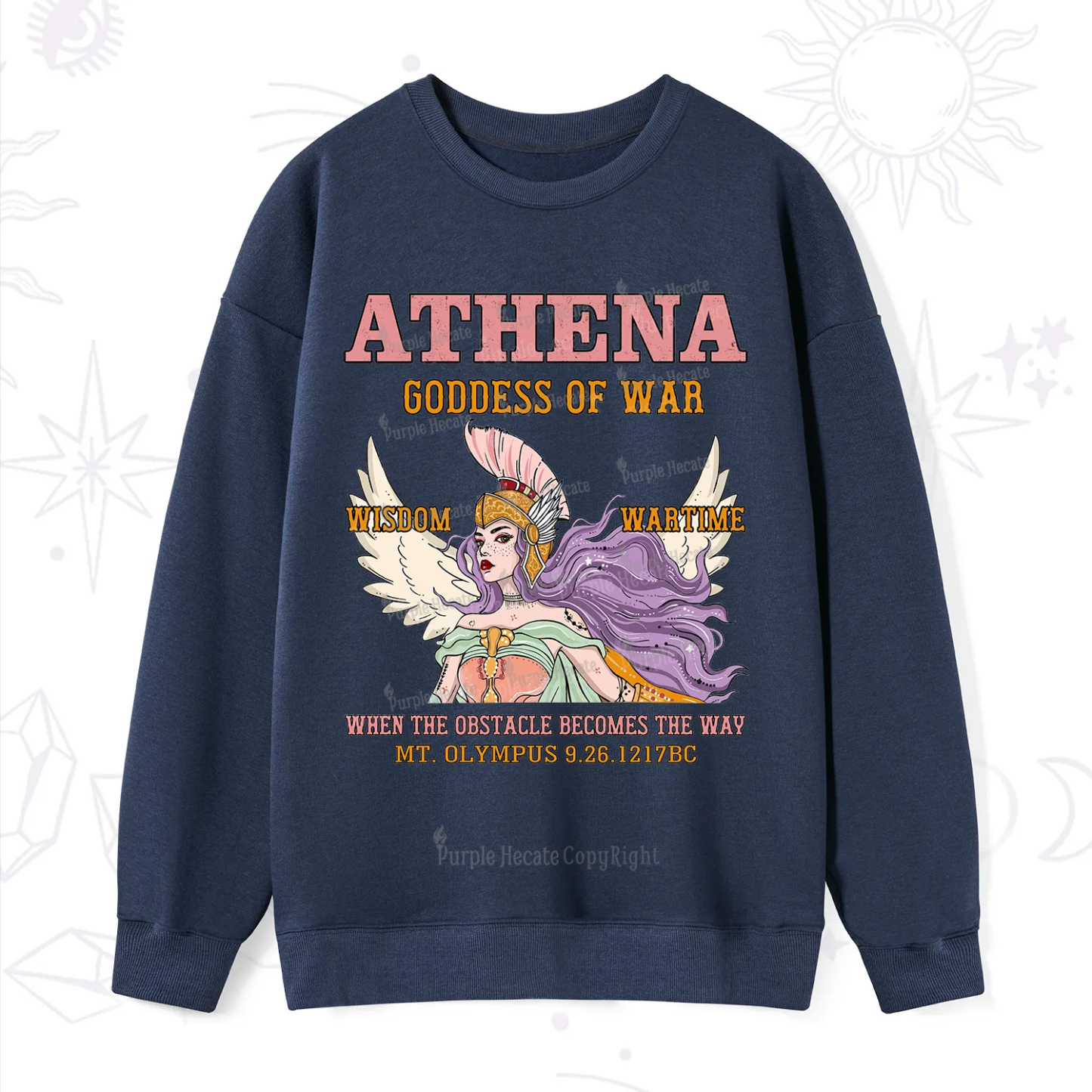 Purplehecate Wise War Goddess Athena Sweatshirt