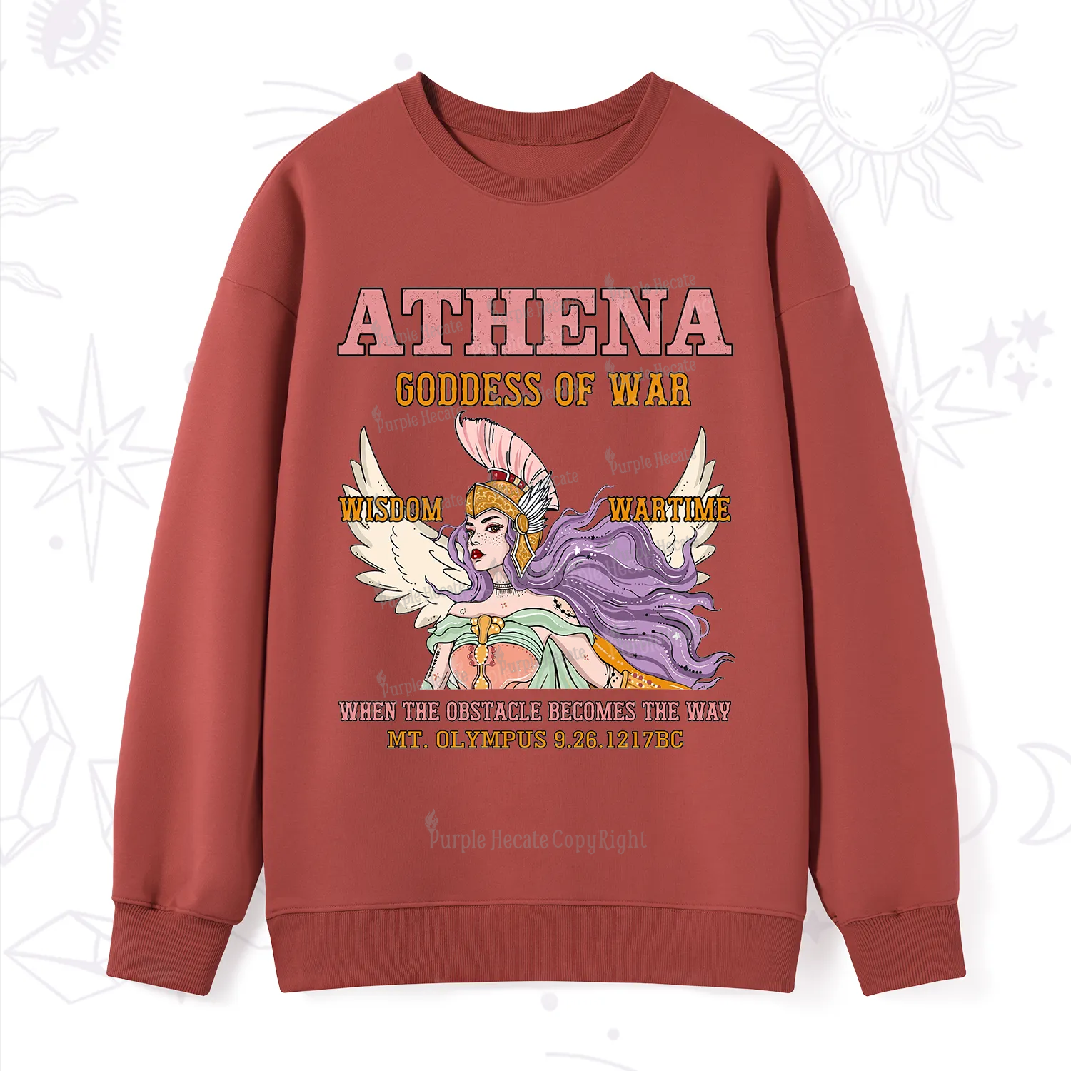 Purplehecate Wise War Goddess Athena Sweatshirt