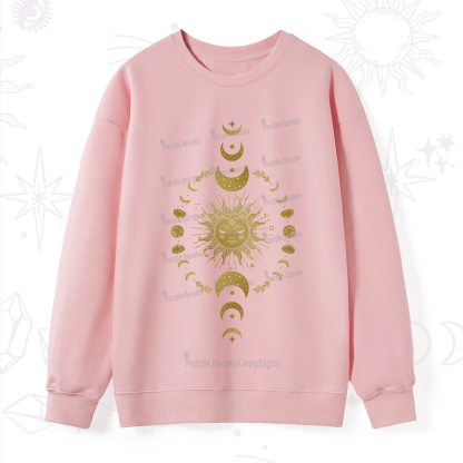 Purplehecate Celestial Sun & Moon Phases Sweatshirt