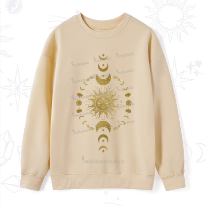 Purplehecate Celestial Sun & Moon Phases Sweatshirt