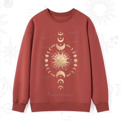 Purplehecate Celestial Sun & Moon Phases Sweatshirt
