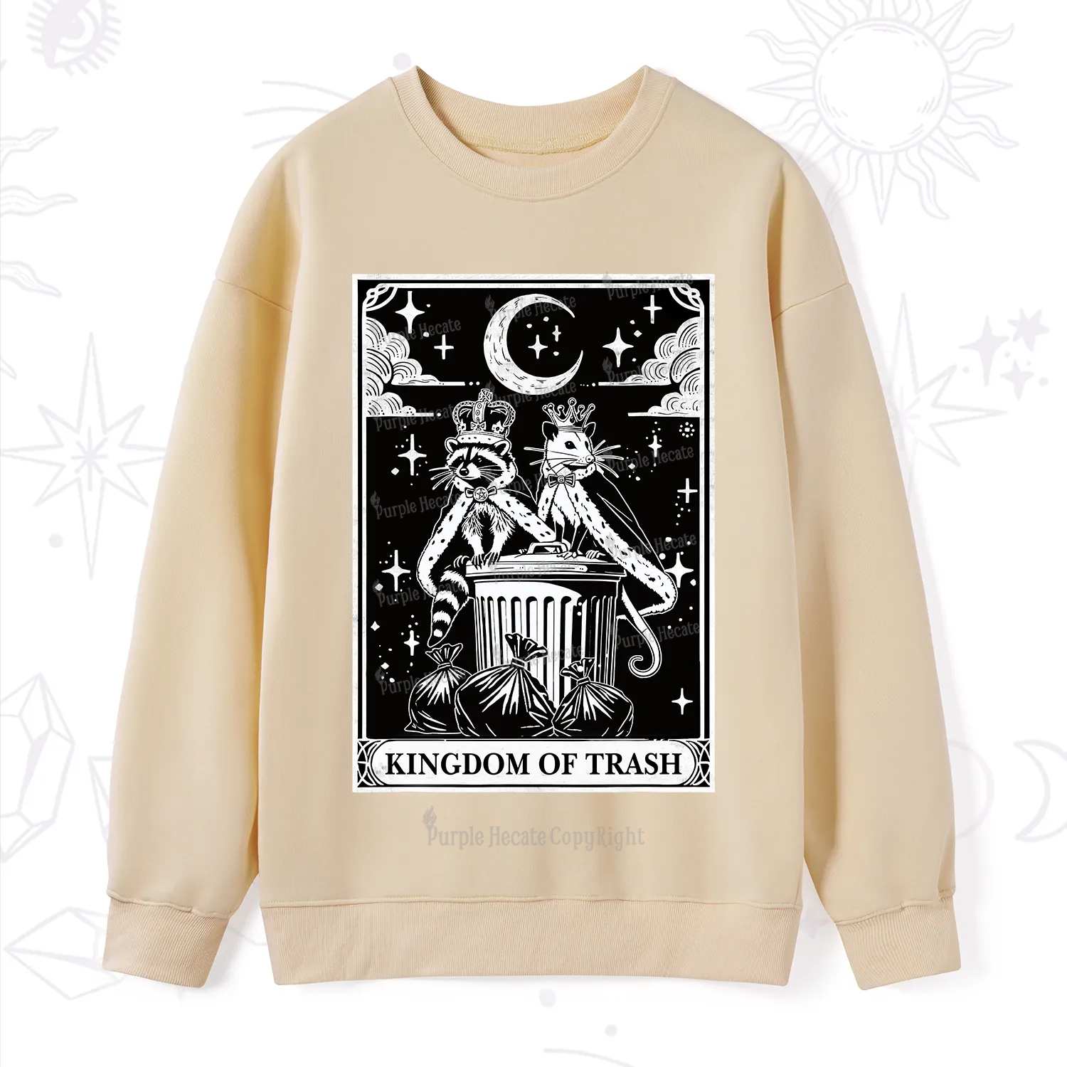 Purplehecate The Kingdom Of Trash Tarot Sweatshirt