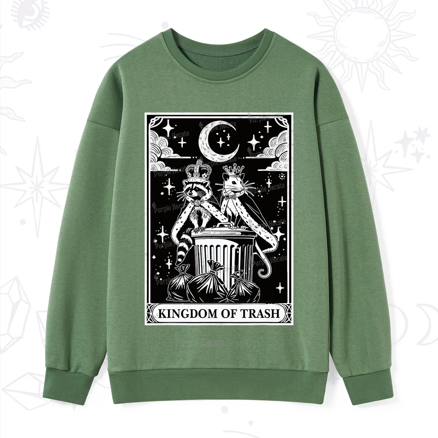 Purplehecate The Kingdom Of Trash Tarot Sweatshirt
