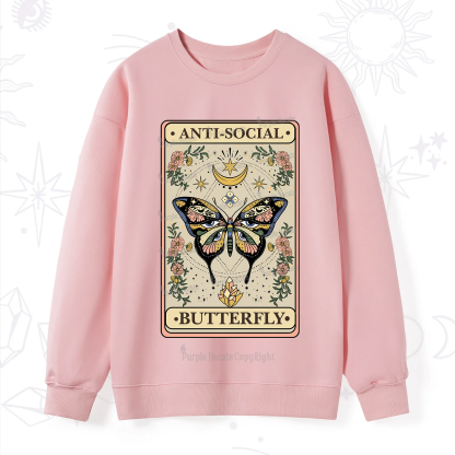 Purplehecate The Anti Social Nutterfly Oracle Card Sweatshirt