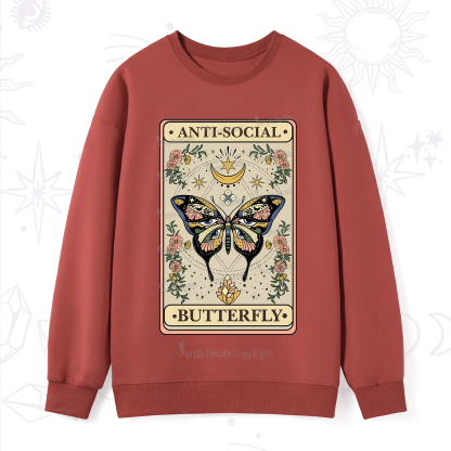 Purplehecate The Anti Social Nutterfly Oracle Card Sweatshirt