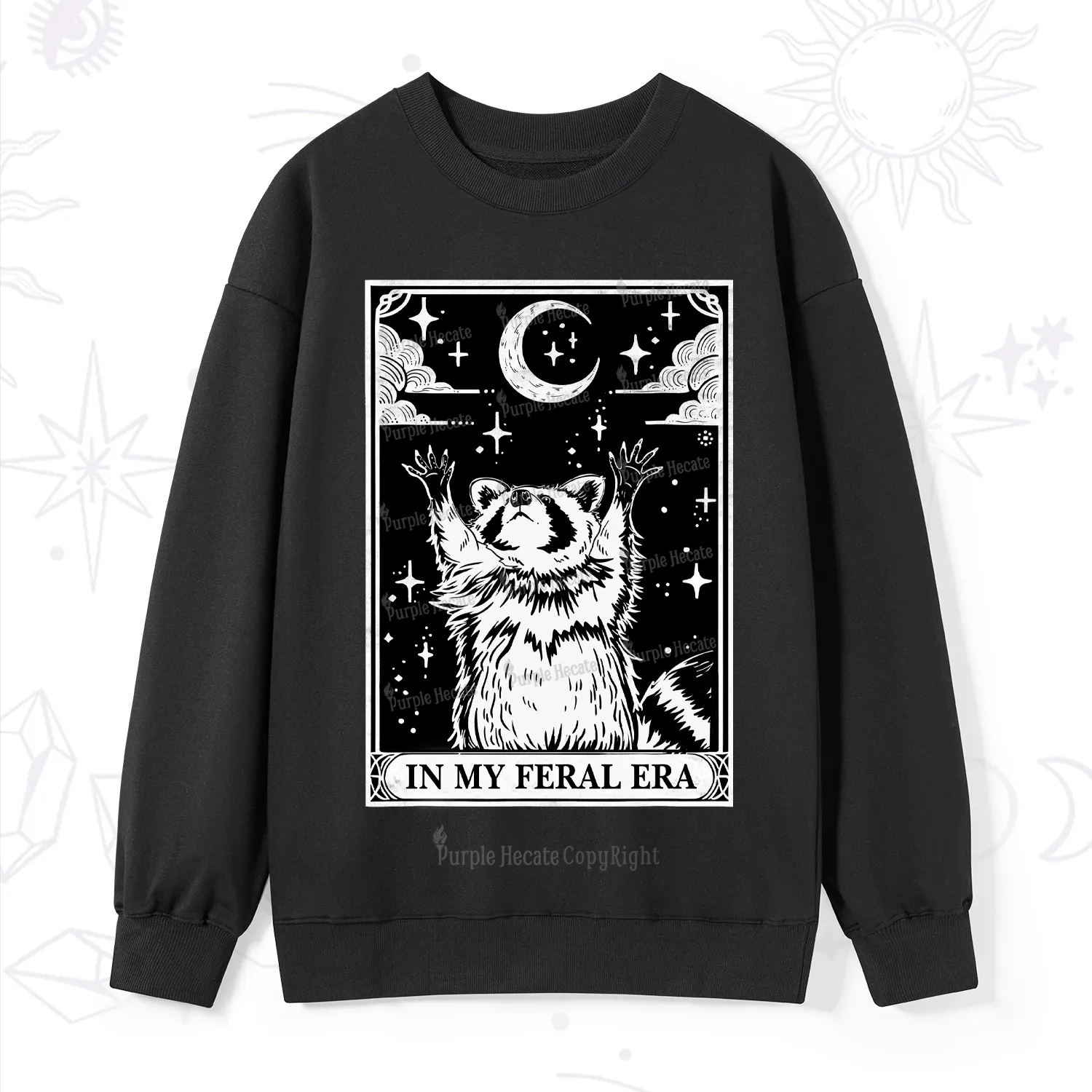 Purplehecate The In My Feral Era Oracle Card Sweatshirt