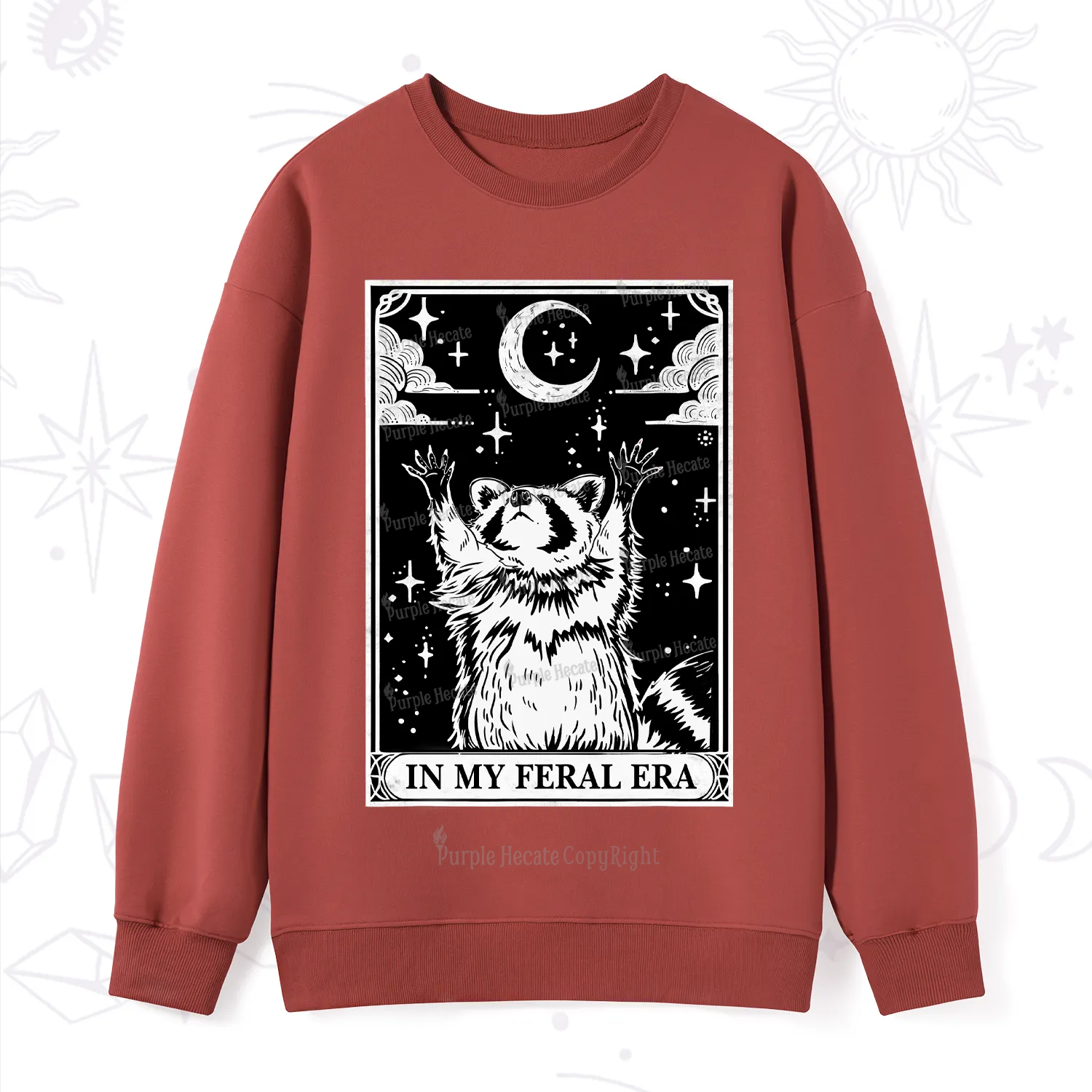 Purplehecate The In My Feral Era Oracle Card Sweatshirt