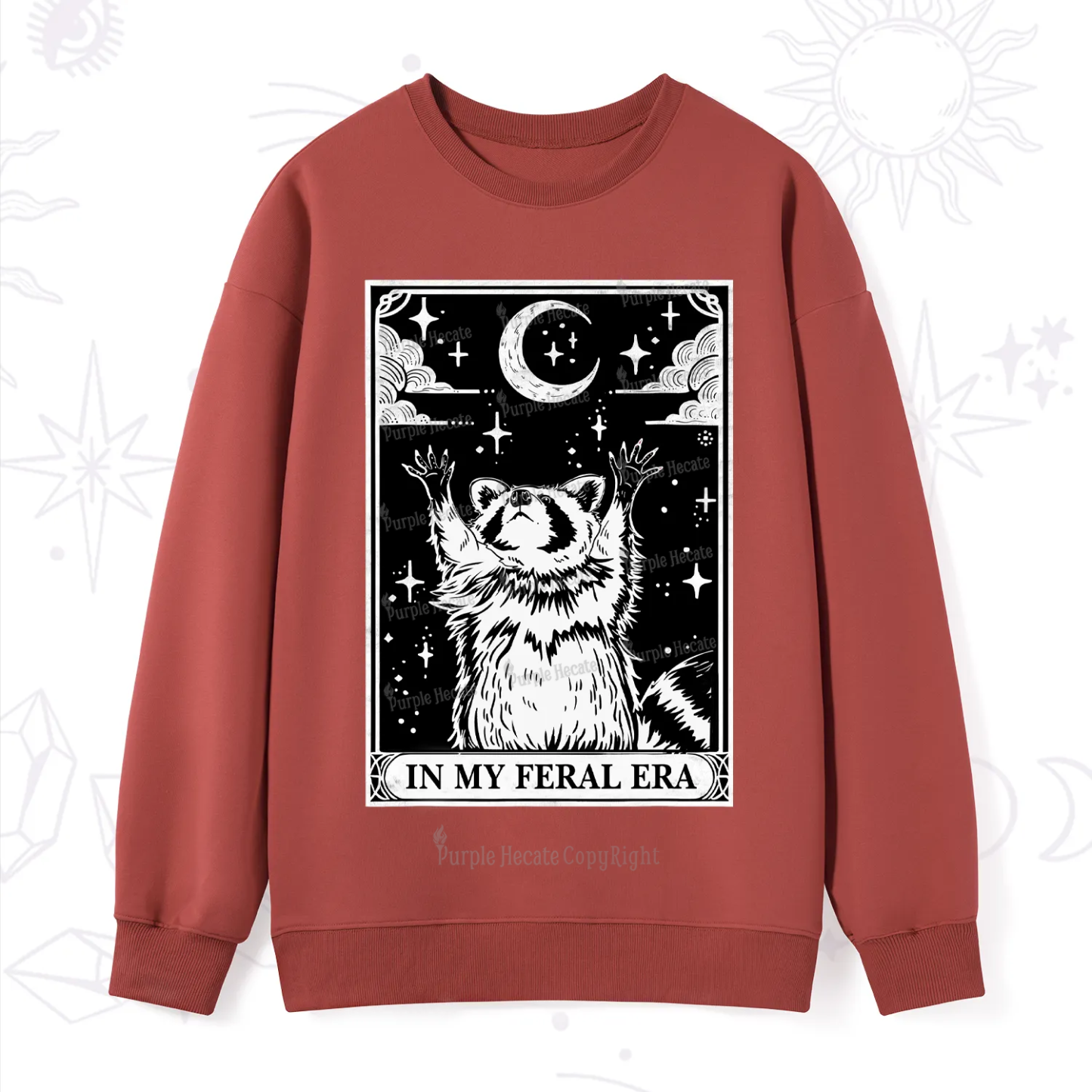 Purplehecate The In My Feral Era Oracle Card Sweatshirt