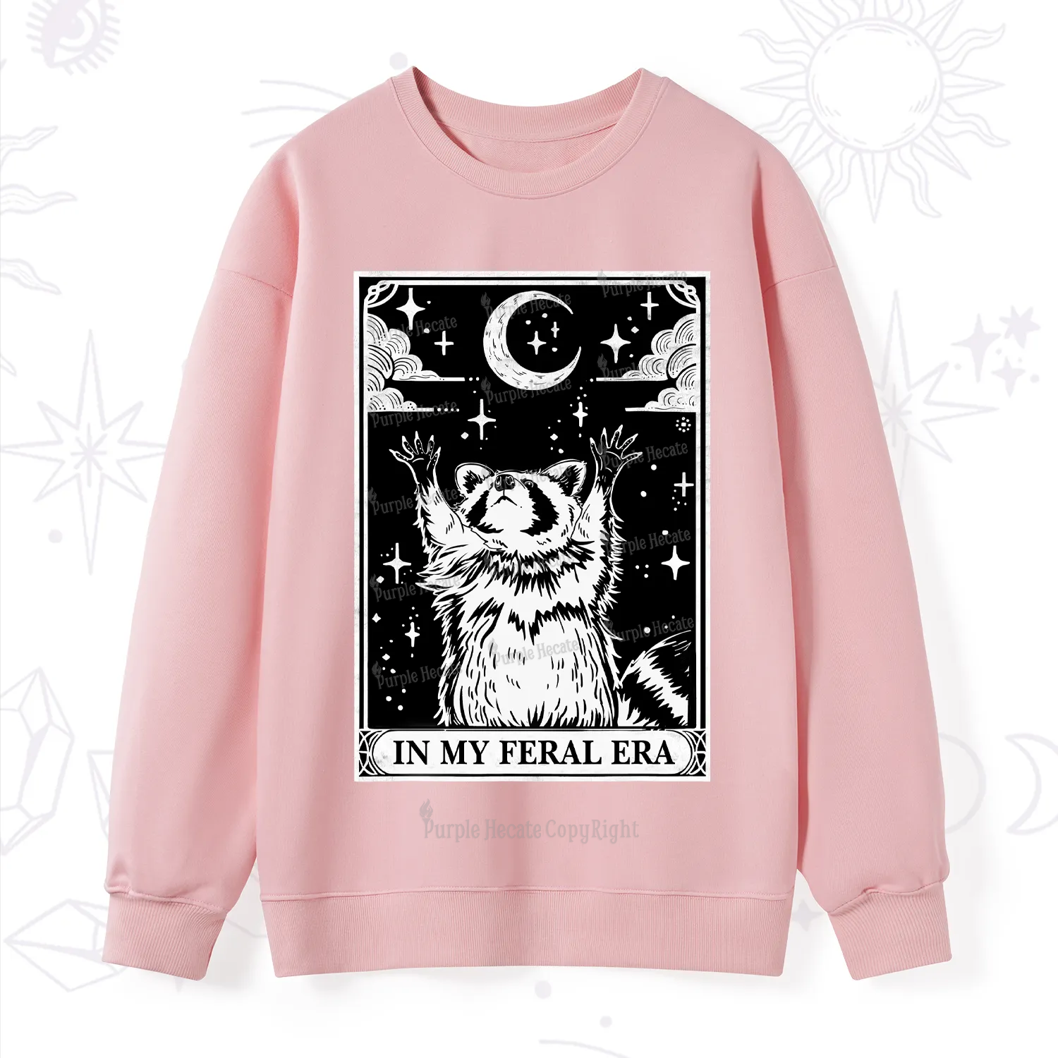 Purplehecate The In My Feral Era Oracle Card Sweatshirt