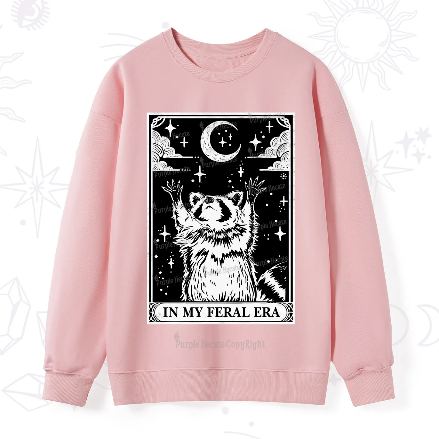 Purplehecate The In My Feral Era Oracle Card Sweatshirt