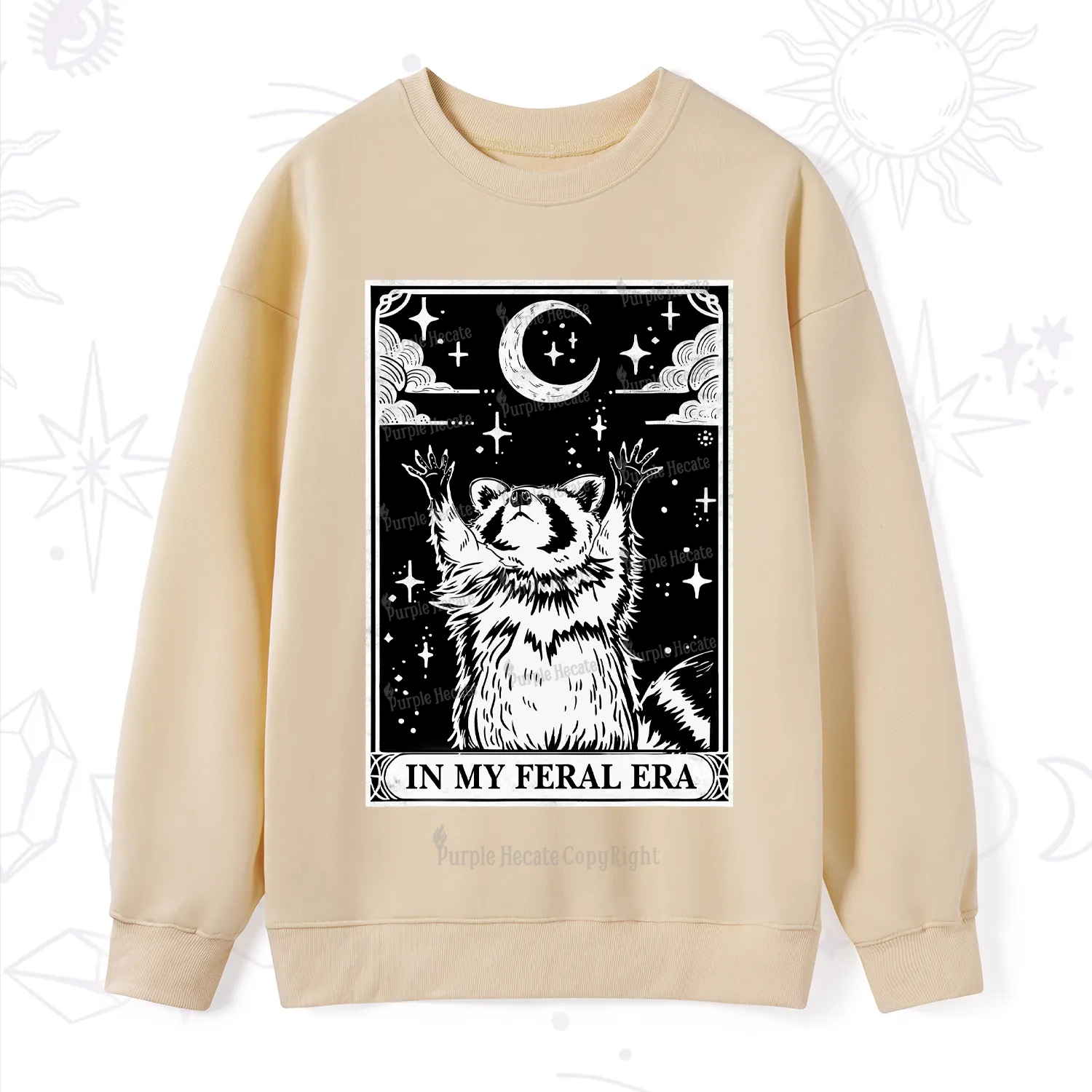 Purplehecate The In My Feral Era Oracle Card Sweatshirt