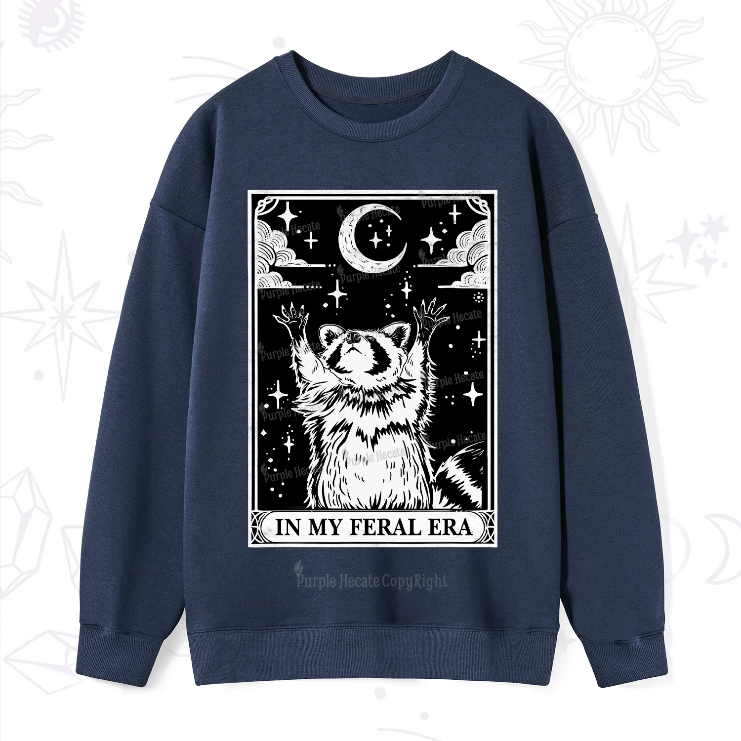 Purplehecate The In My Feral Era Oracle Card Sweatshirt