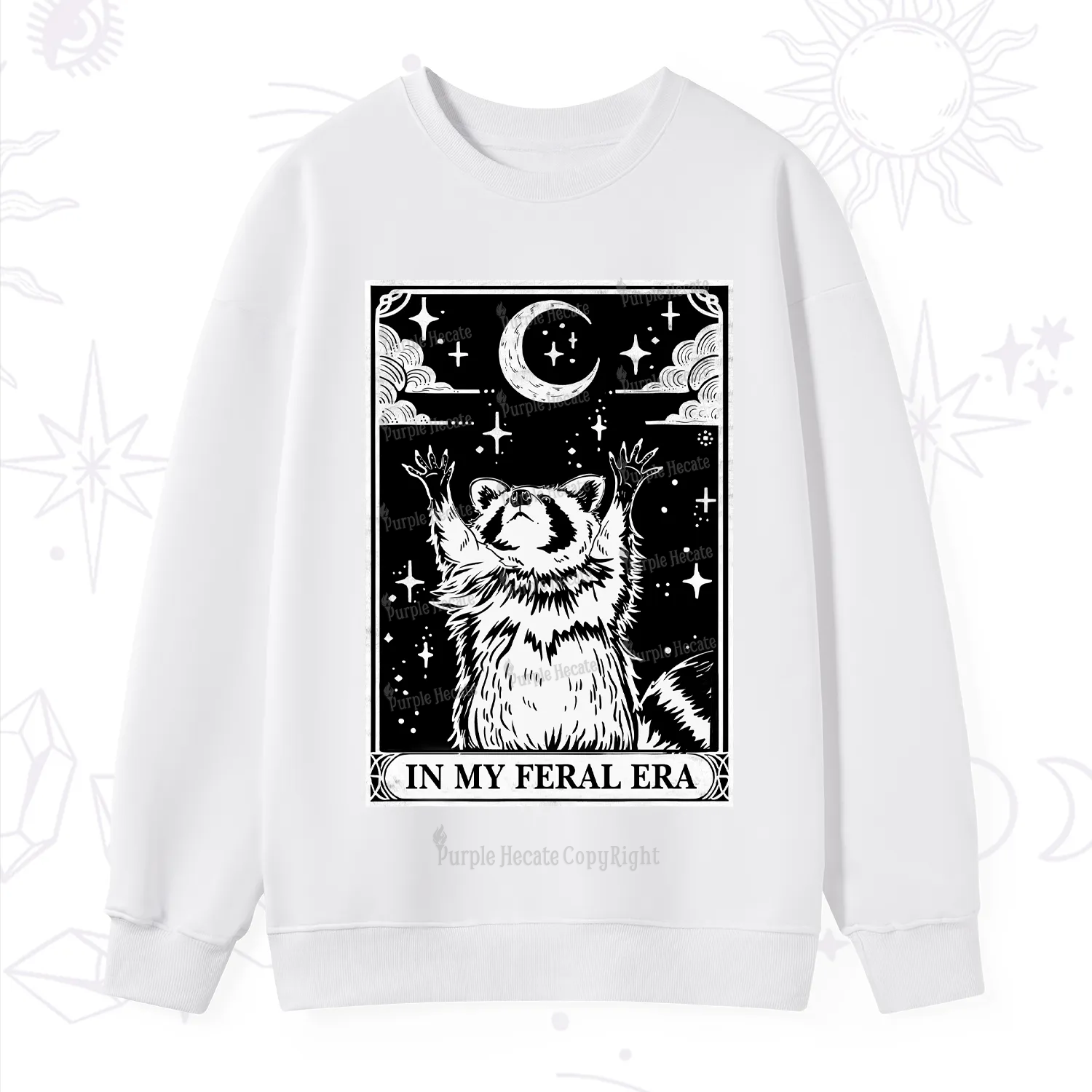 Purplehecate The In My Feral Era Oracle Card Sweatshirt