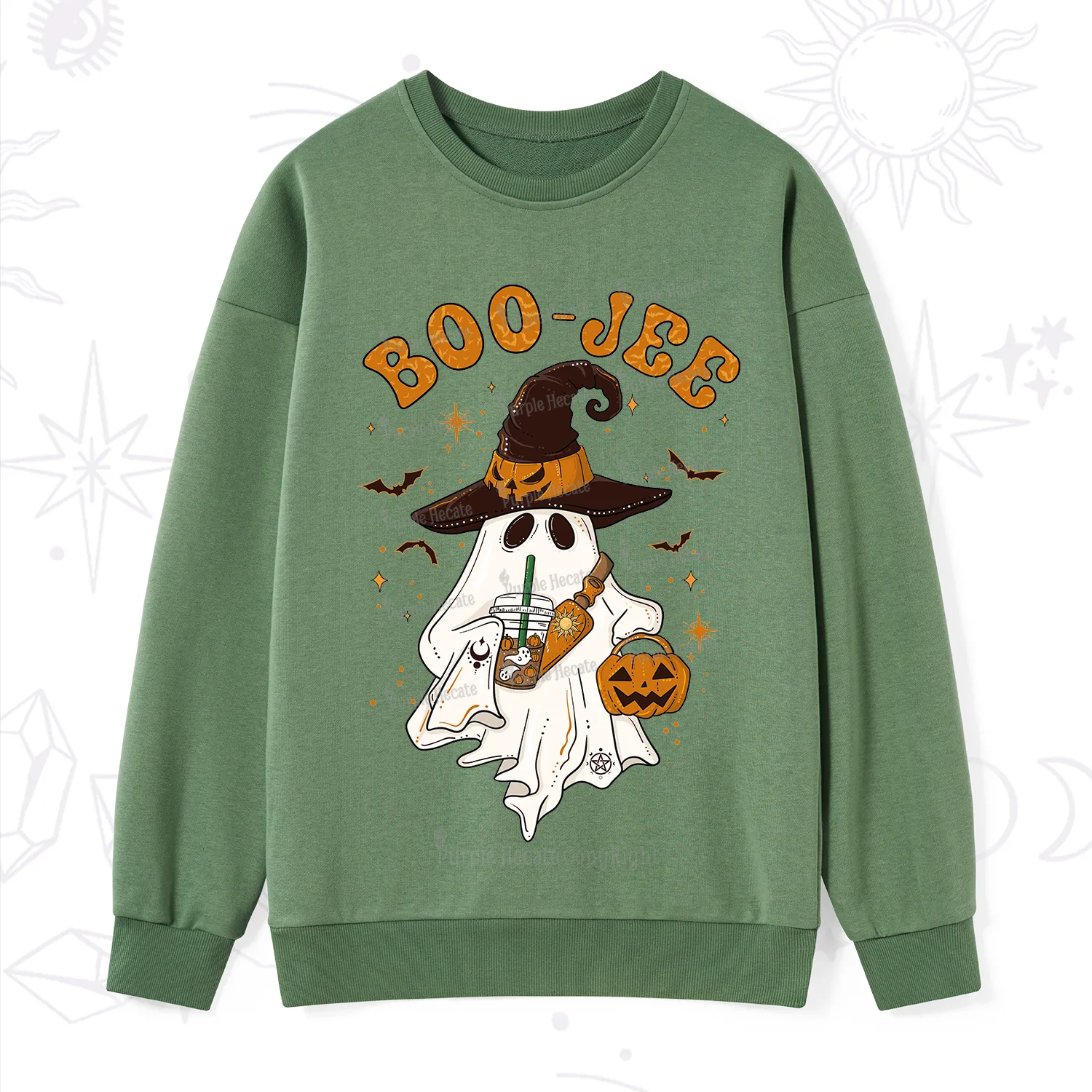 Purplehecate Boo Jee Halloween Sweatshirt