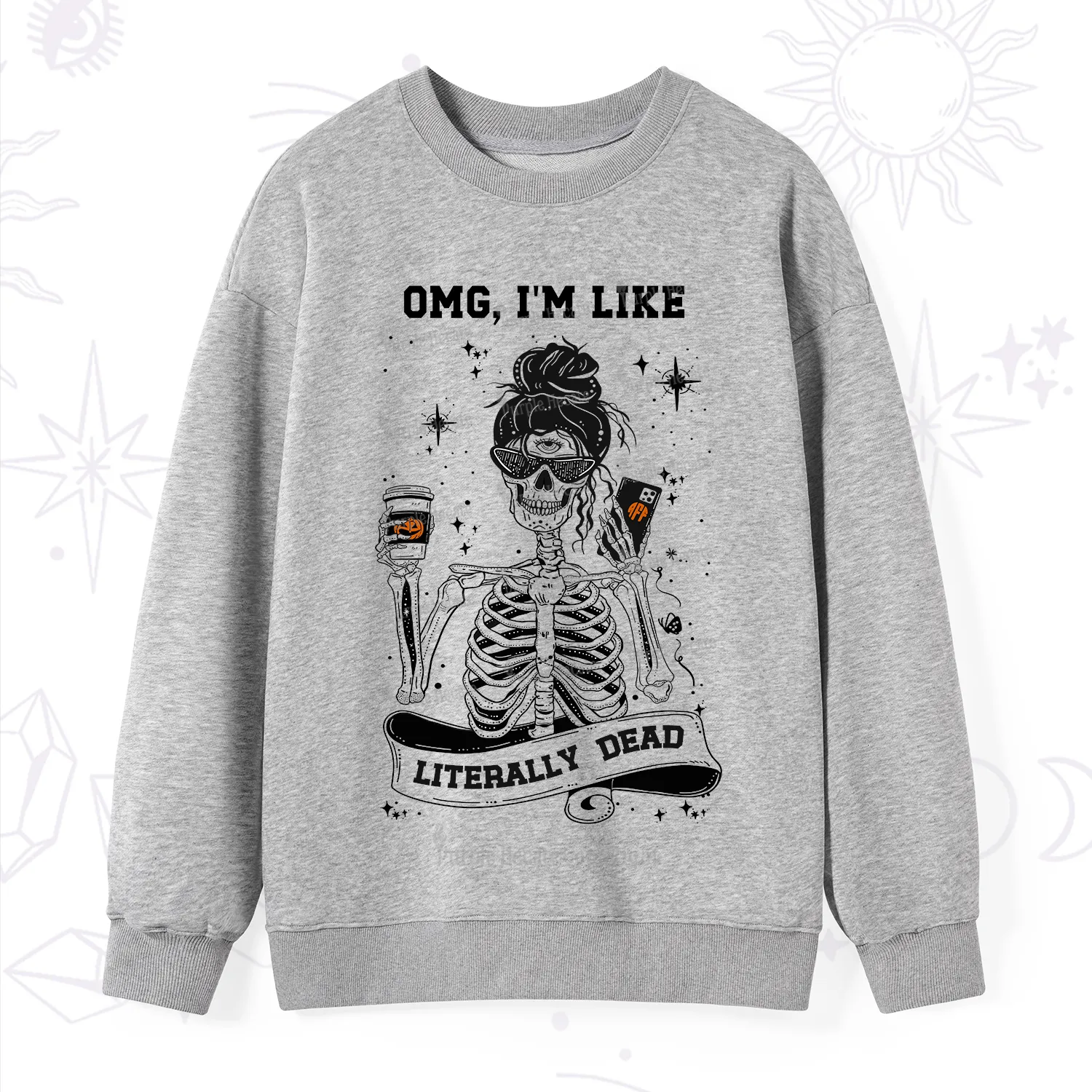 Purplehecate Omg I'm Like Literally Dead Halloween Sweatshirt