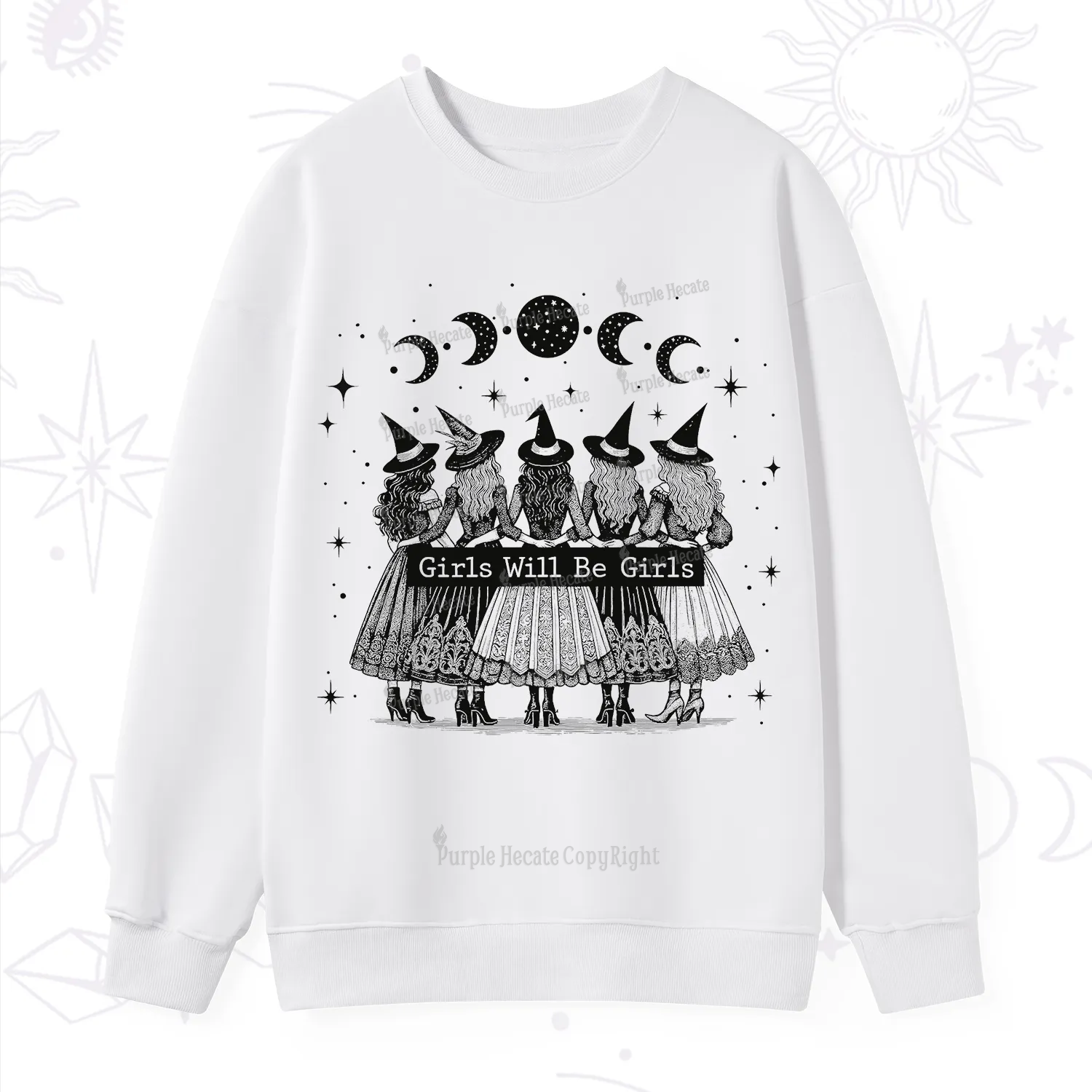 Purplehecate Girls Will Be Girls Witch Power Sweatshirt