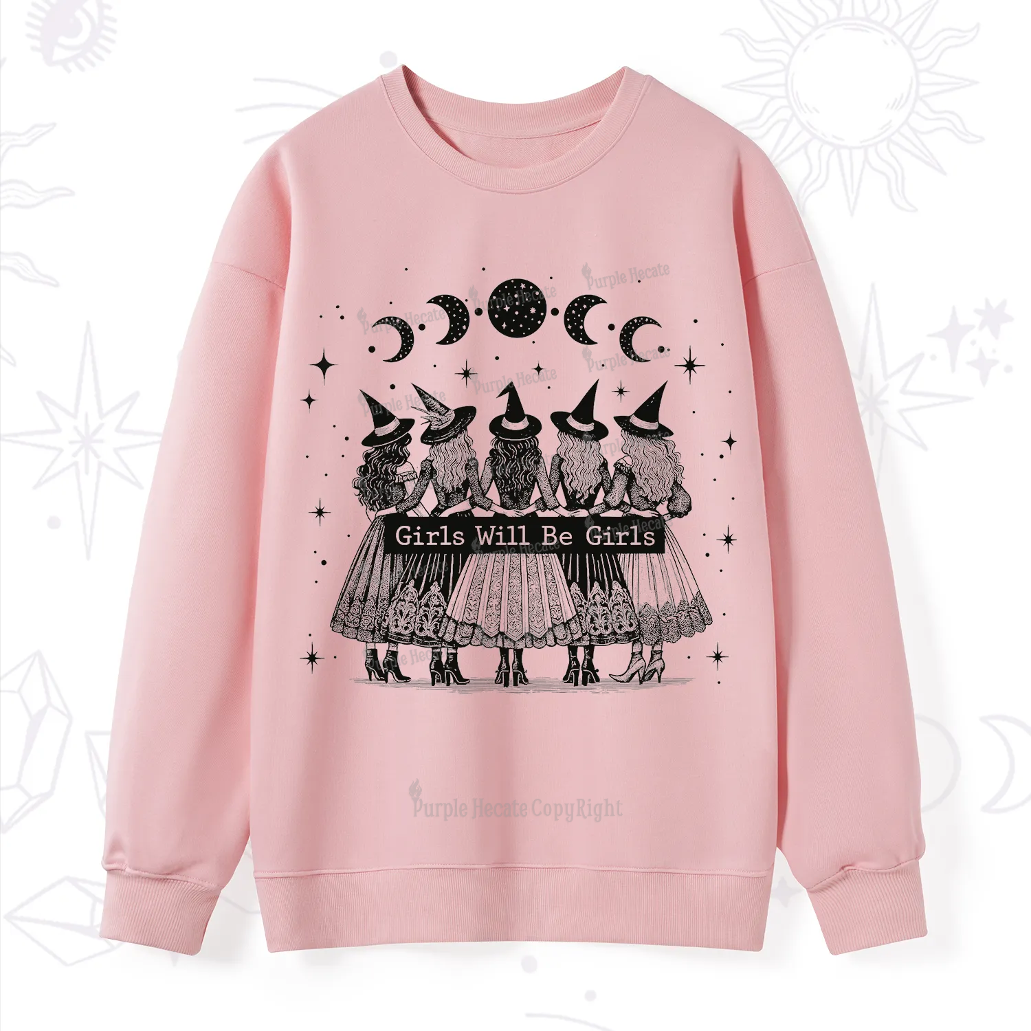 Purplehecate Girls Will Be Girls Witch Power Sweatshirt