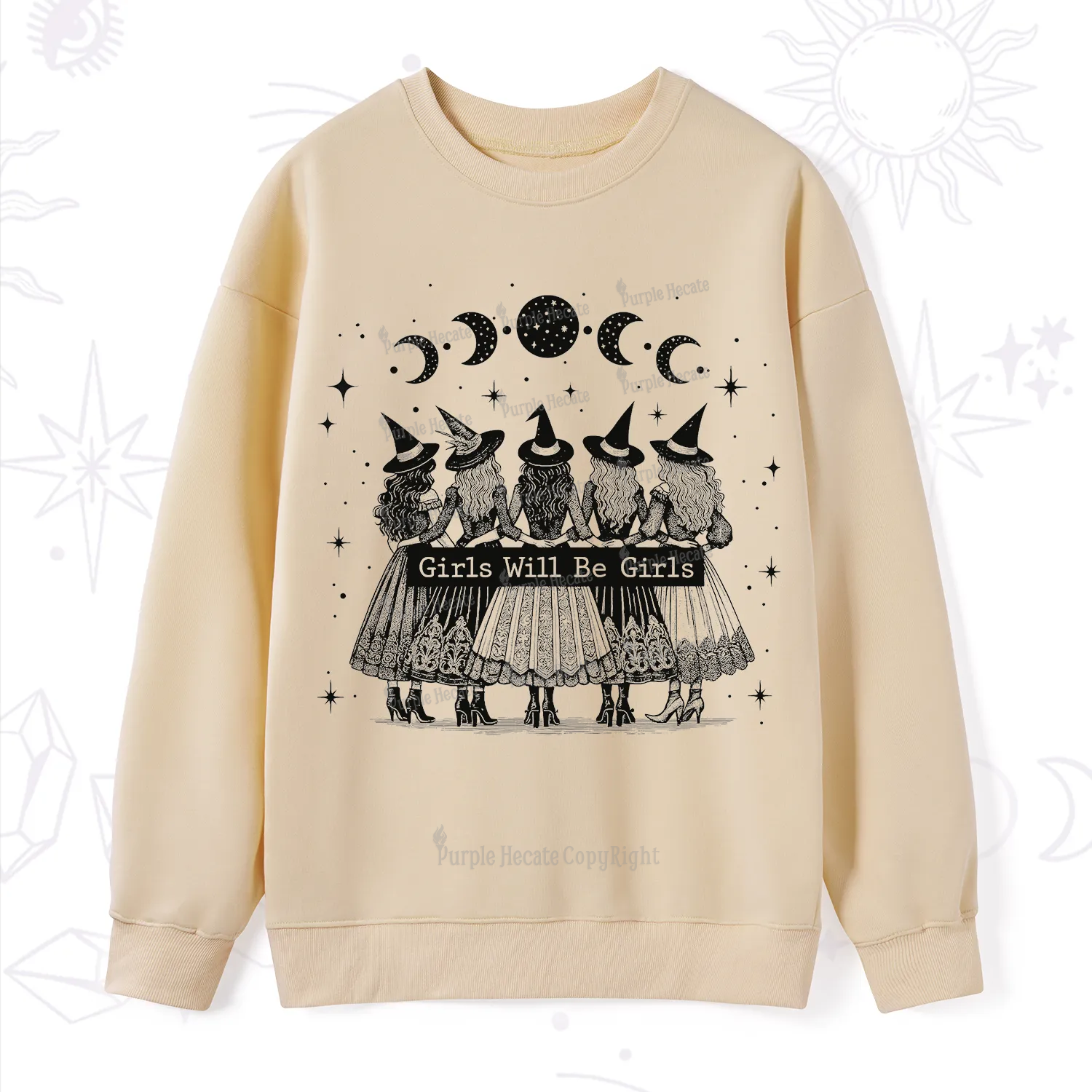 Purplehecate Girls Will Be Girls Witch Power Sweatshirt