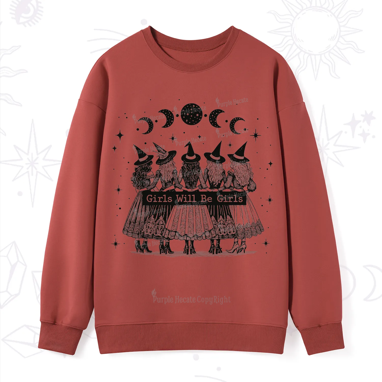 Purplehecate Girls Will Be Girls Witch Power Sweatshirt