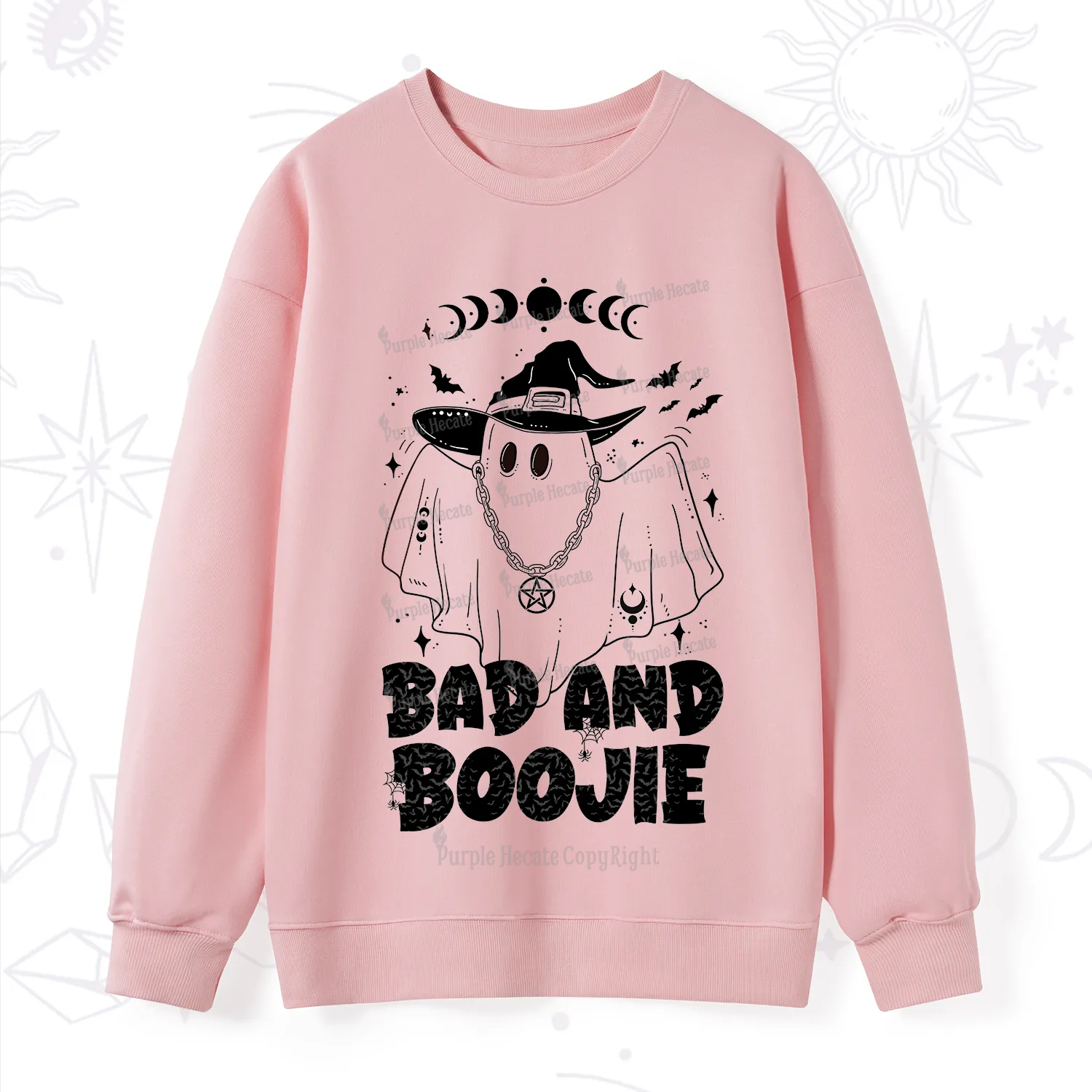 Purplehecate Bad and Boo Jee Halloween Sweatshirt