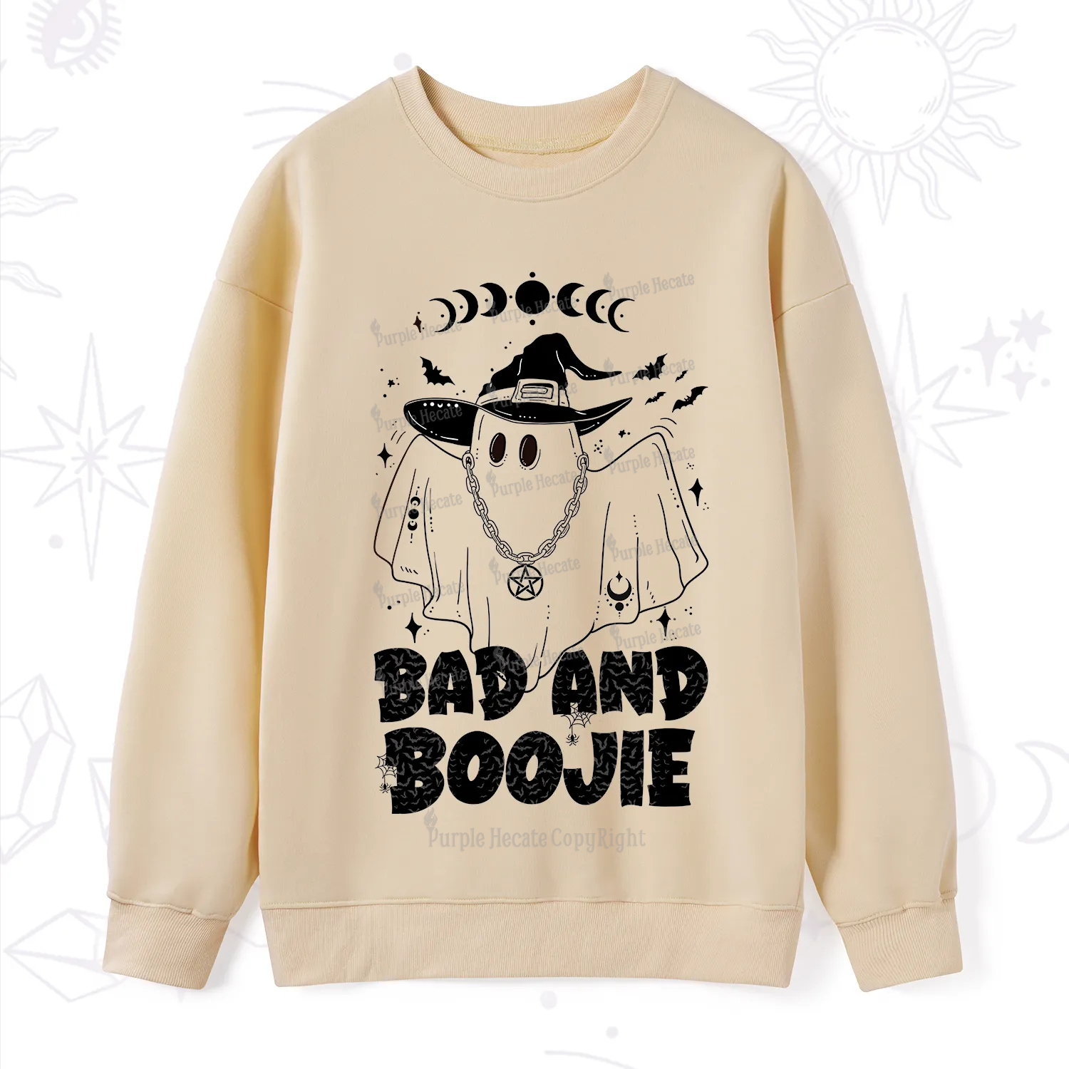 Purplehecate Bad and Boo Jee Halloween Sweatshirt