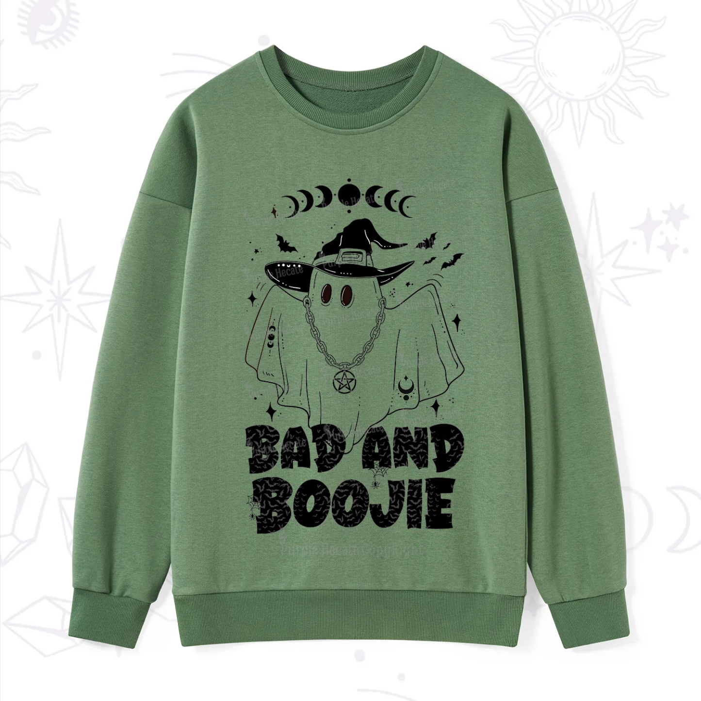 Purplehecate Bad and Boo Jee Halloween Sweatshirt