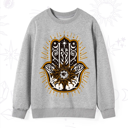 Purplehecate The Sun Eye Hamsa Sweatshirt