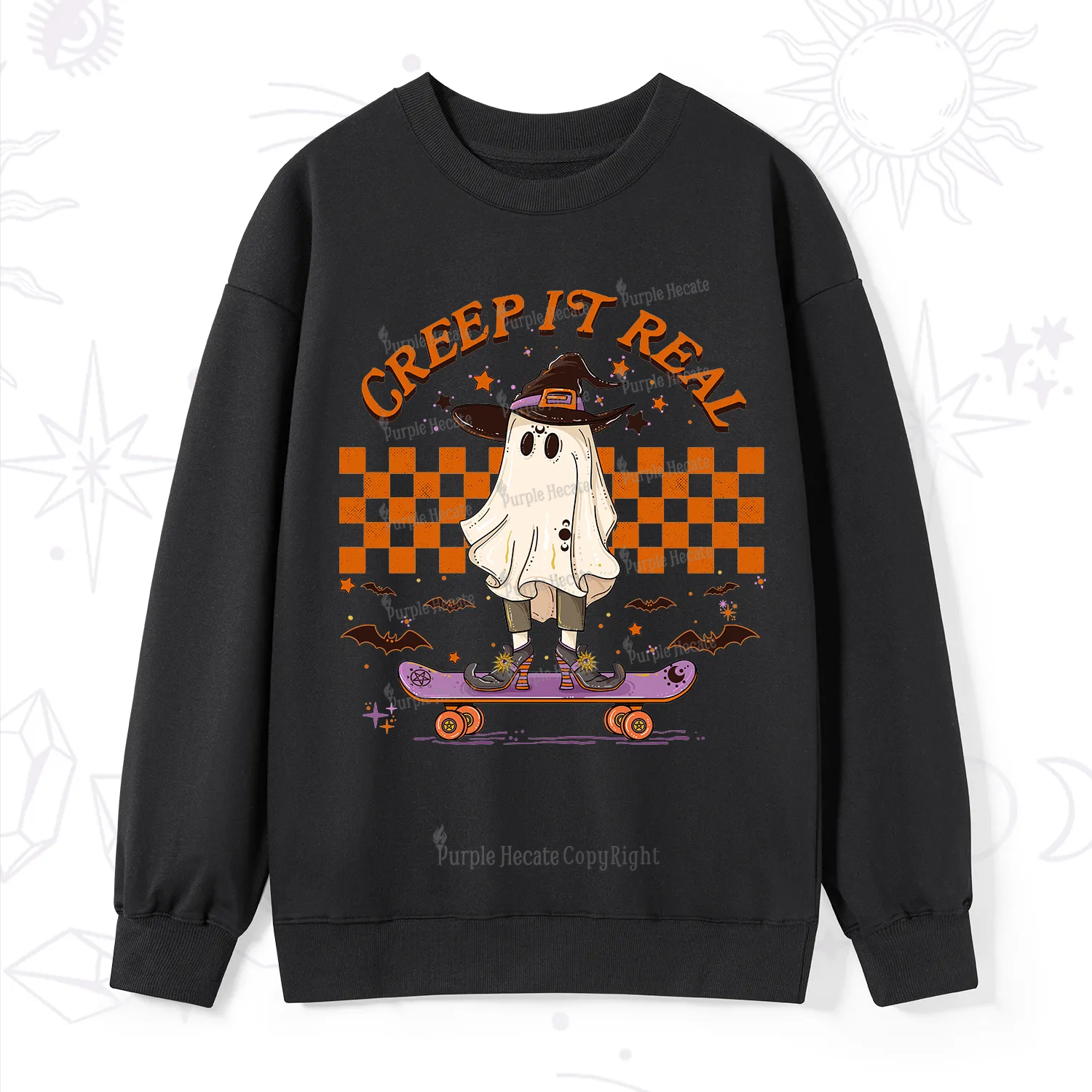 Purplehecate Creep It Real Halloween Sweatshirt