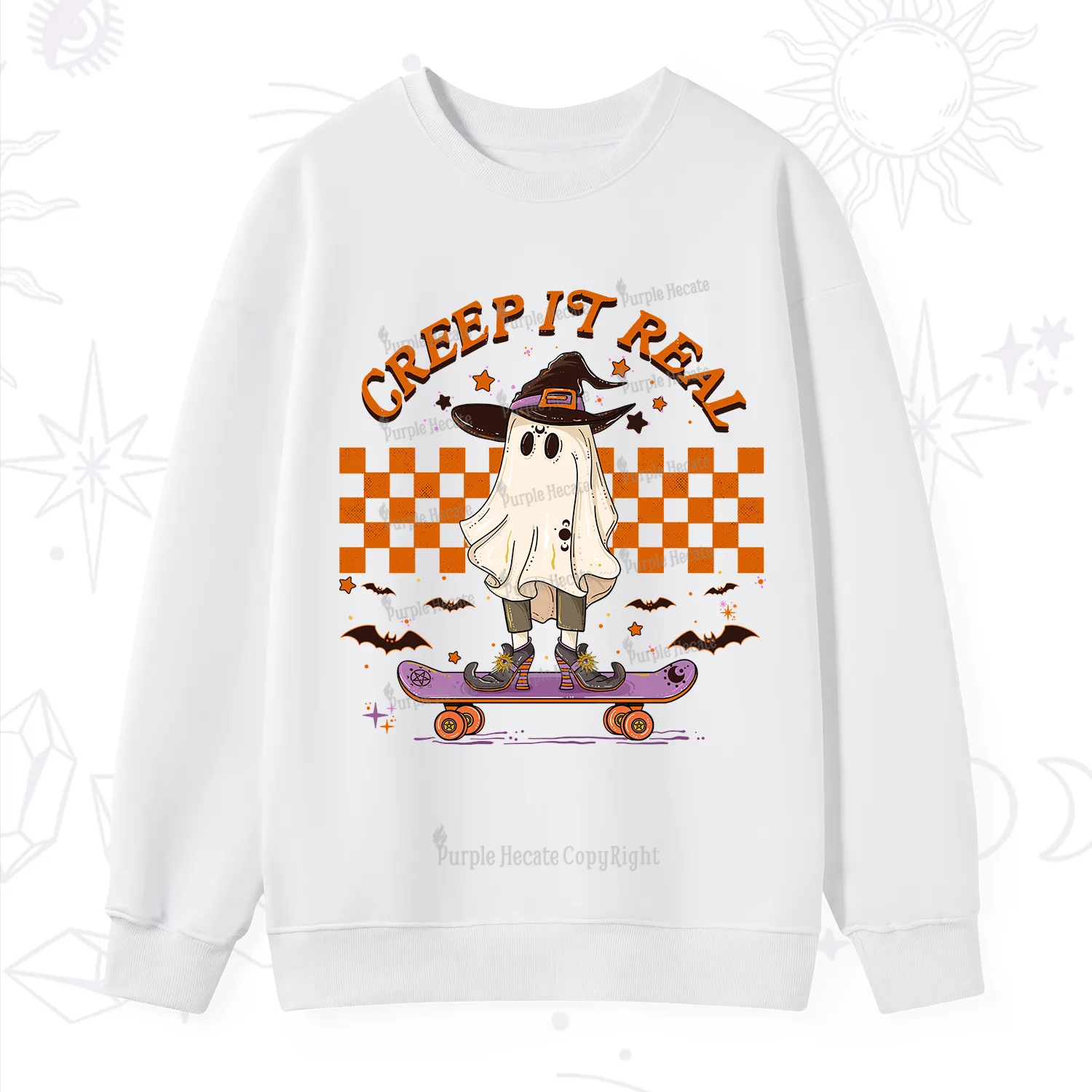 Purplehecate Creep It Real Halloween Sweatshirt