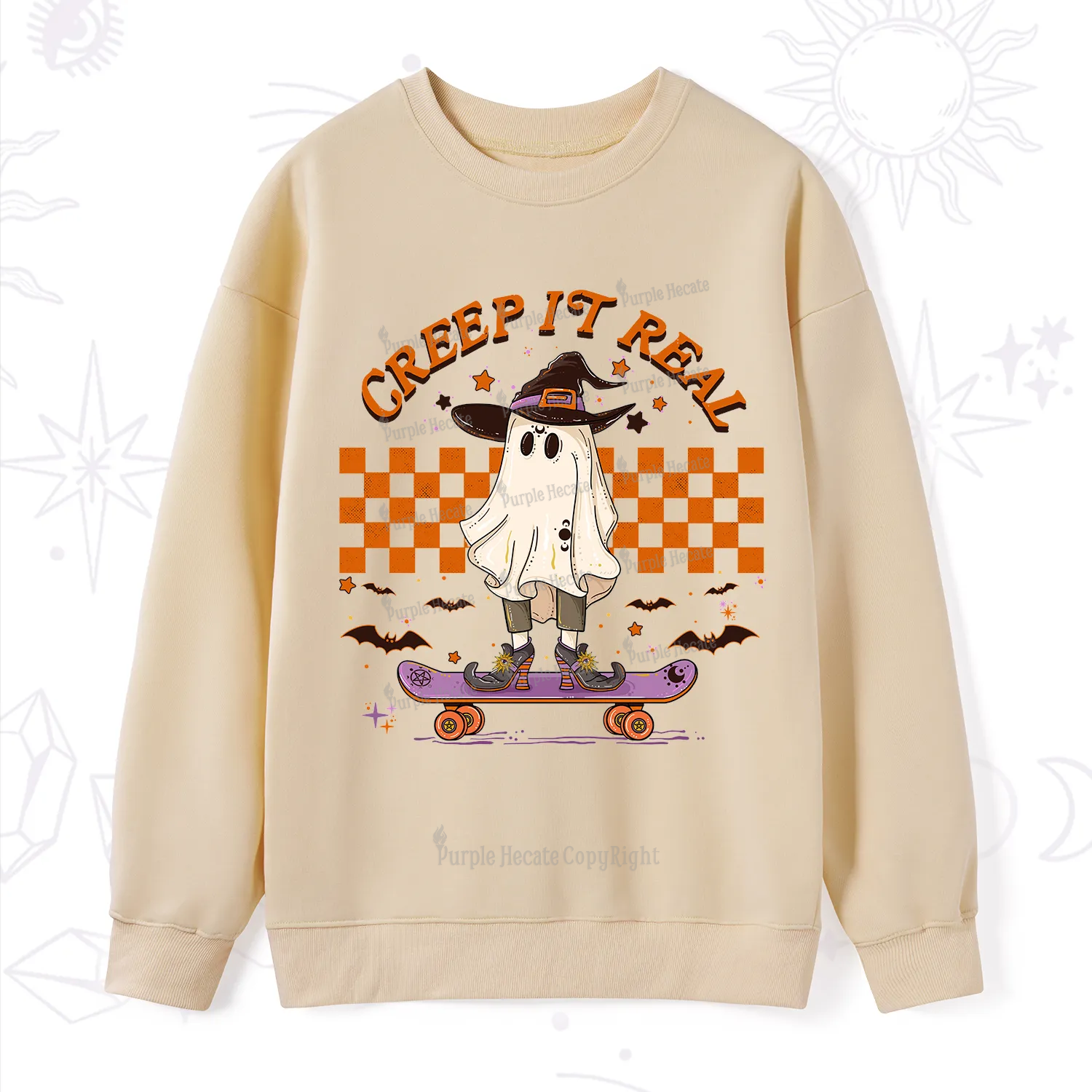 Purplehecate Creep It Real Halloween Sweatshirt