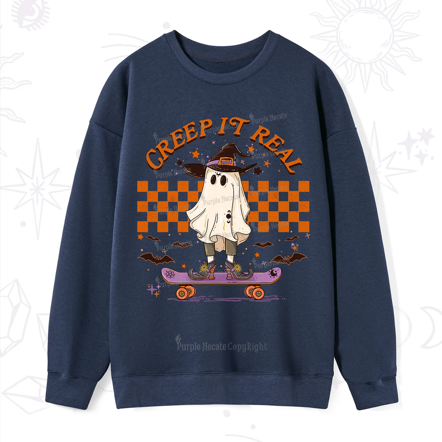 Purplehecate Creep It Real Halloween Sweatshirt
